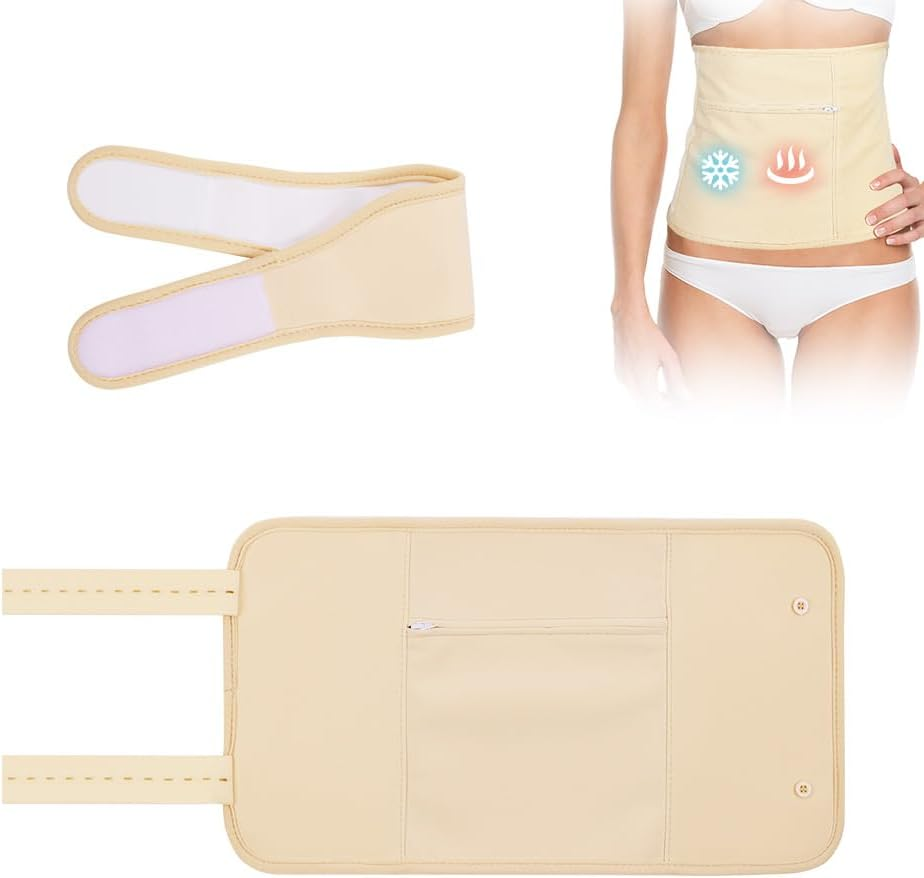 AOOWU Organic Castor Oil Pack, Castor Oil Pack Kit, Reusable Castor Oil Packs Set for Liver Detoxification, Thyroid, Digestion, Constipation, Pack of 2, Pink