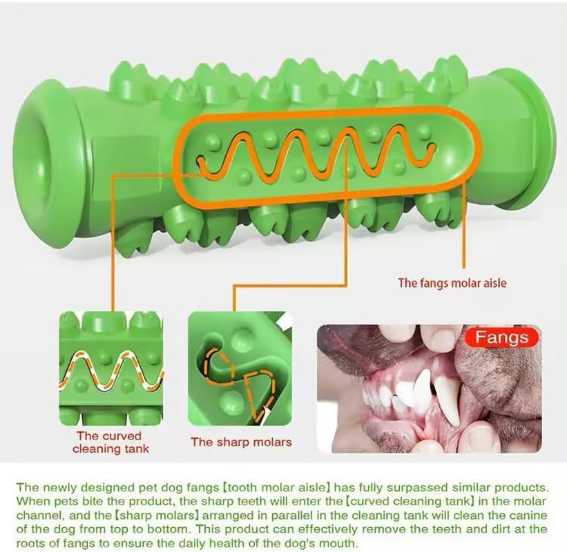 Durable Dog Chew Toy,Indestructible Bone for Aggressive Chewers,Promotes Dental Health and Teething Relief,Puppy Teething Bone Toy(Green) image number 4