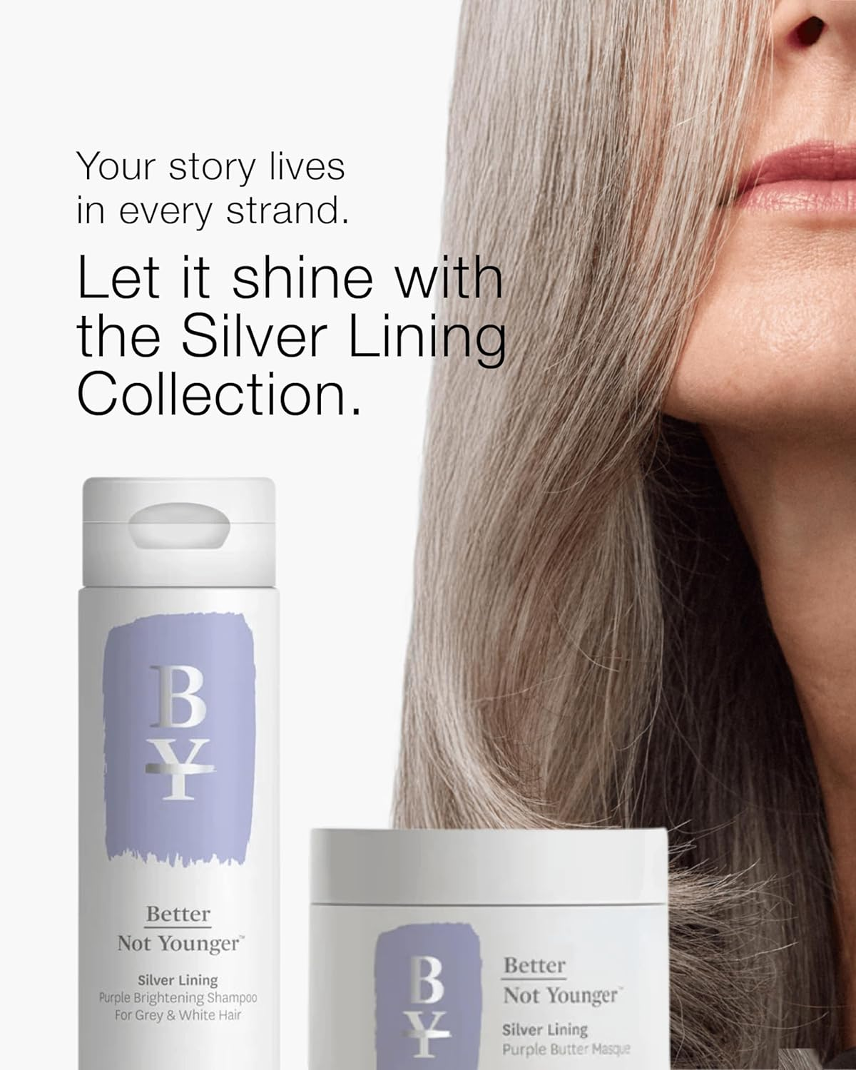 Better Not Younger Silver Lining Purple Brightening Shampoo for Unisex 8.4 Oz Shampoo image number 6