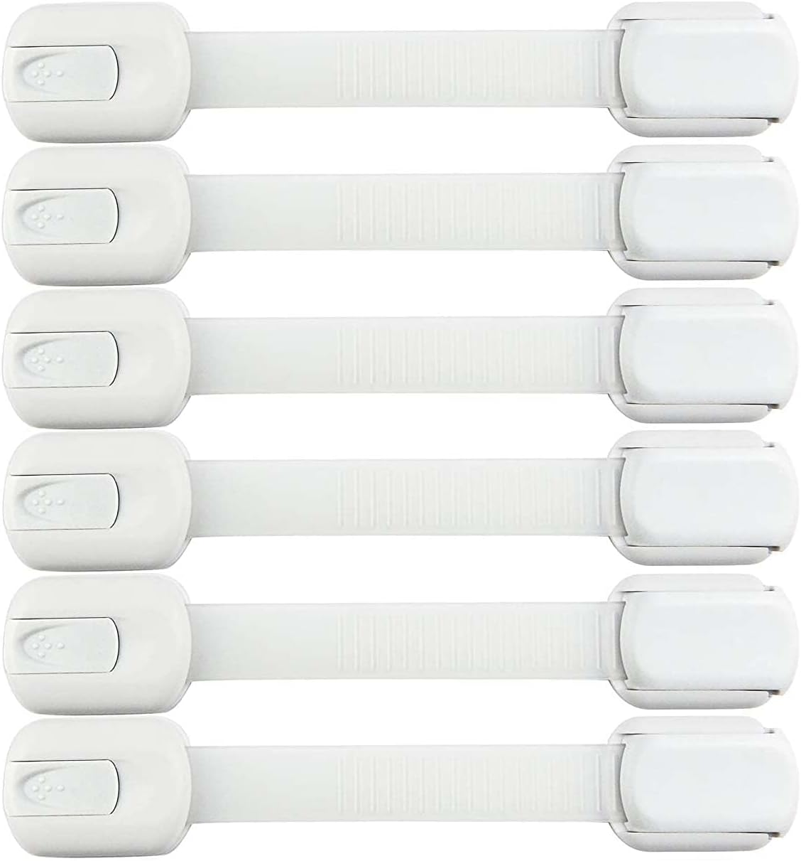 ONE Click Baby Proof Adjustable Child Safety Locks (8-Pack) I Multi-Purpose Use for Cabinets, Cupboards, Toilets, Fridge, Oven, Bins | Strong 3M Adhesive. image number 5