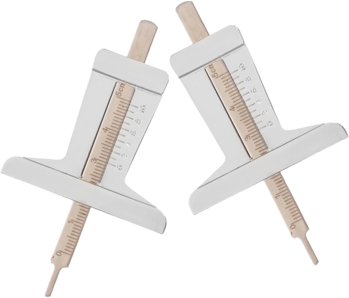 TOPPERFUN 2Pcs Tire Tread Depth Gauge Tool Automotive Replacement Gauge for Car and Caravan image number 1