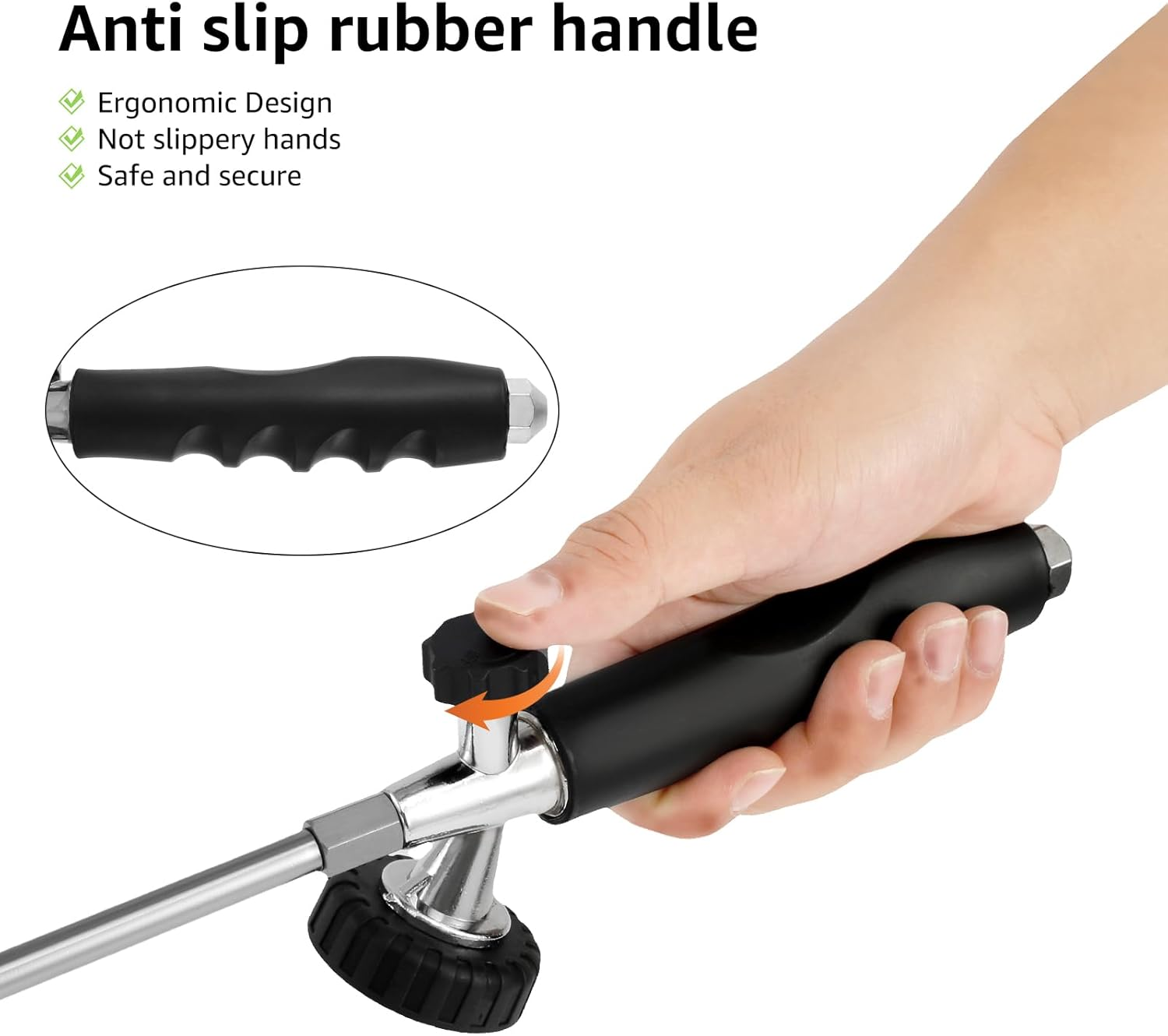 Torch Weed Burner Kit Weed Torch Burner Removable Blow Torch Blow Torch with 2 Poles Multifunctional Flamethrower Safe Weed Burner with Nonslip Rubber Handle for Outdoor Camping image number 2