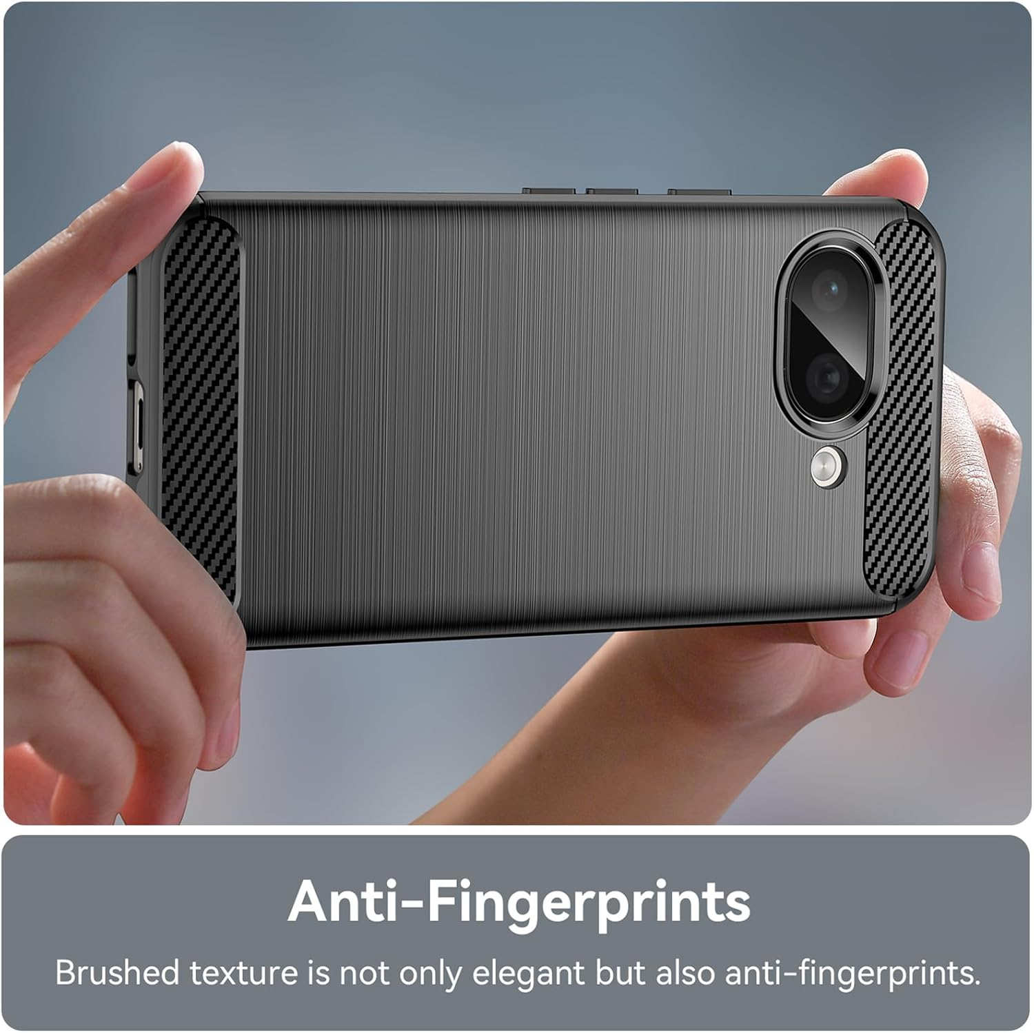 HEYUS Case for Google Pixel 9A 6.3-Inch 2025, Shock-Absorption Brushed Flexible Soft Carbon Fiber Protective Cover for Google Pixel 9A image number 5