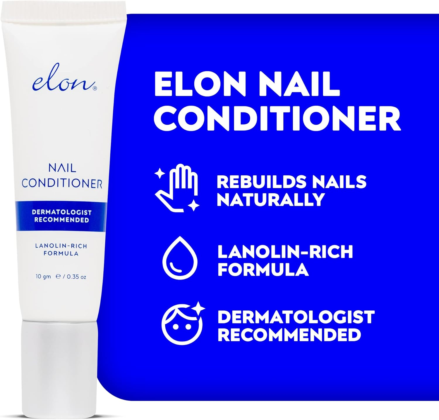 Elon Lanolin-Rich Nail Conditioner, Strengthens Nails & Protects Cuticles, Recommended by Dermatologists & Podiatrists (10G Tube) image number 5