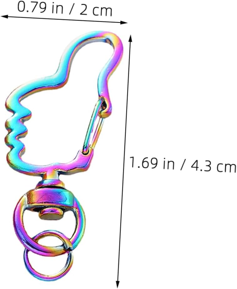 Gogogmee Cute Metal Thumb Keychain 30Pcs Keychains Buckle Lanyard for Keys Purse Hardware image number 5