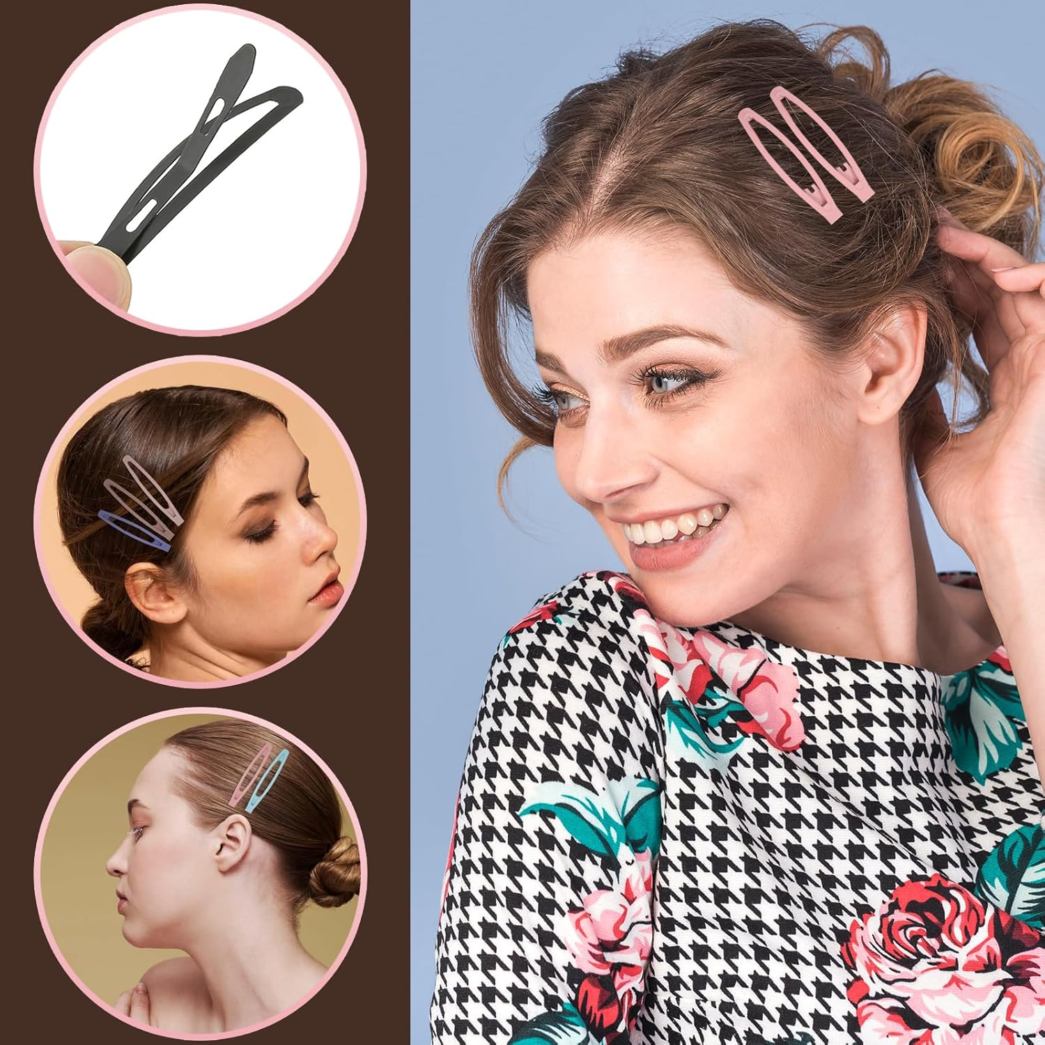 Whaleo Pack of 30 Hair Clips Women Girls 6 Cm Hair Clip Colourful Metal Hair Clip for Fine Hair Clips Women'S Hair Clip Clips Hair Styling Accessories Hair Making Salon Supplies image number 2