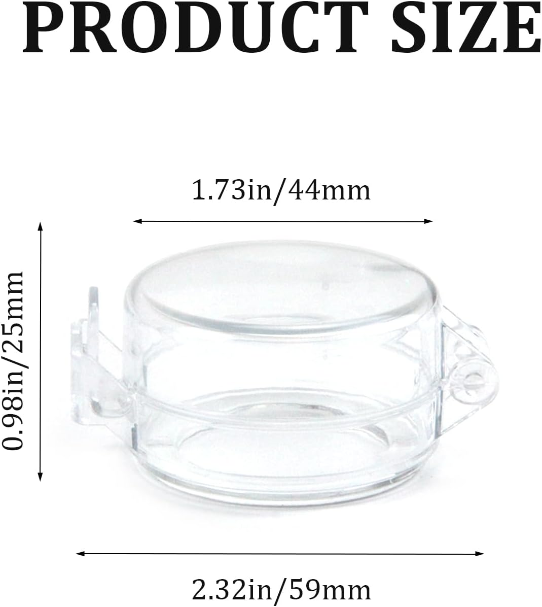 2 Pack Deadbolt Child Safety Lock Cover - Child Proof Deadbolt Cover & Door Knob Protector, Deadbolt Lock Cover for Kids, Prevents Accidental Locking (Fits Standard Locks) (Transparent) - Black image number 5