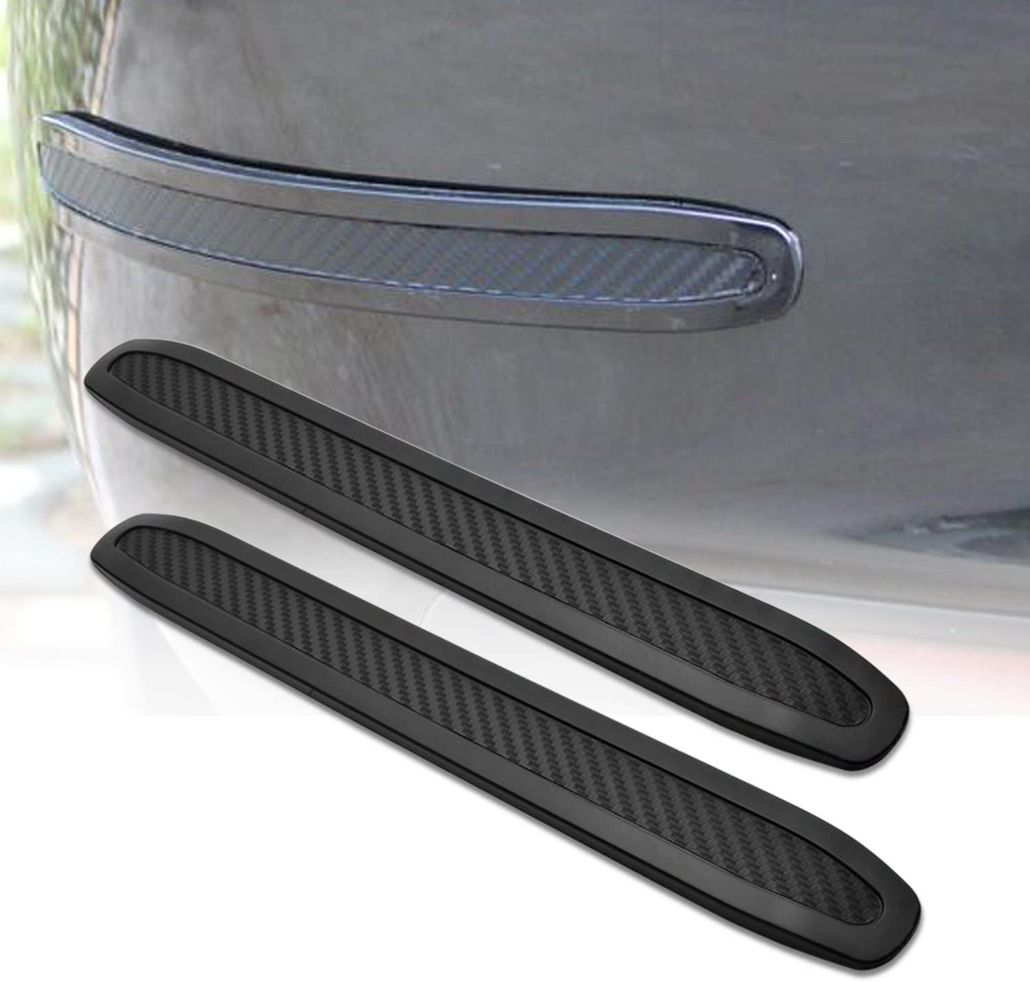 Runmade Black Anti-Collision Patch Bumper Guard Strip Anti-Scratch Bumper Protector Trim Universal for Cars SUV Pickup Truck (2 Pack) image number 3