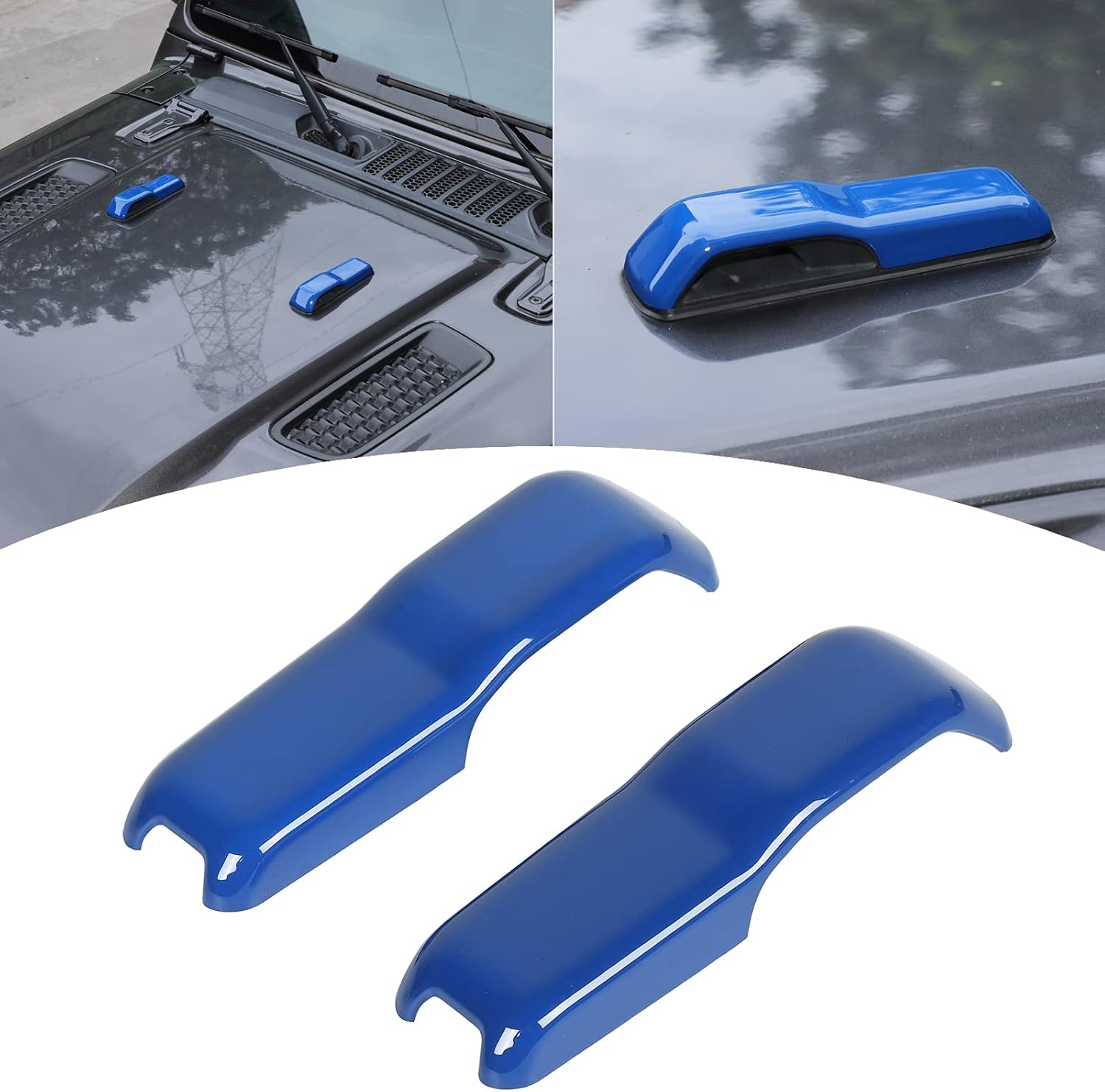 Voodonala Hood Hinge Cover Trim Exterior Accessories Decoration for 2018-2025 Jeep Wrangler JL JLU Sports Sahara Freedom Rubicon Unlimited Gladiator JT 2-Door & 4-Door 2PCS Red