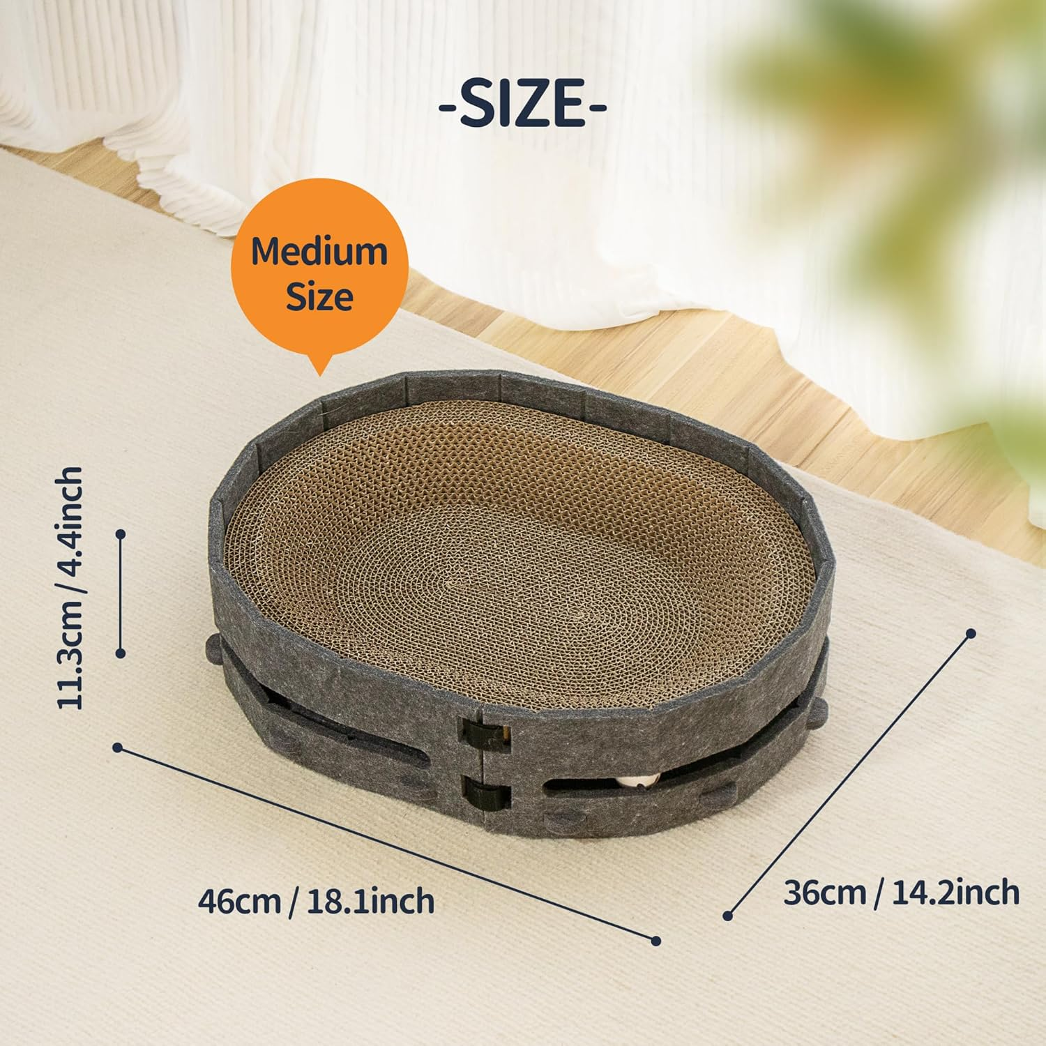 Cat Scratcher Cardboard, Cat Scratching Post, Cat Scratch Accessory image number 6