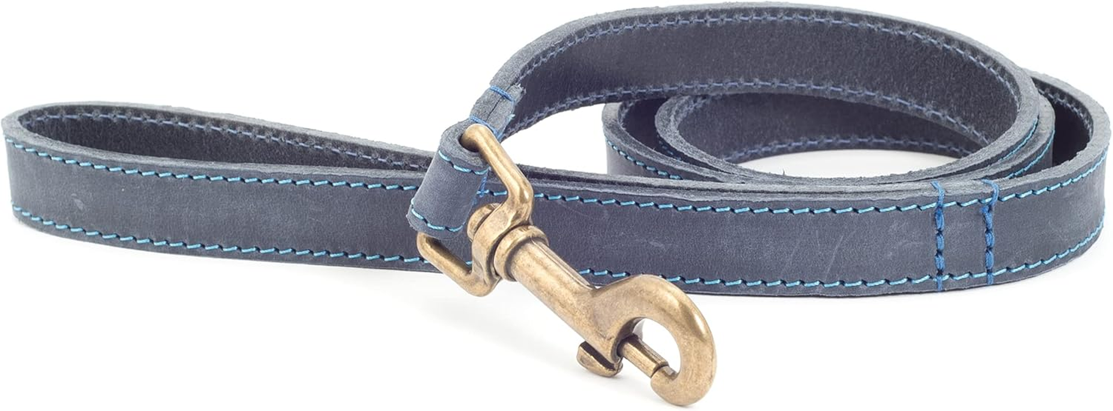 Ancol Timberwolf Leather Dog Lead, 1 M, Blue