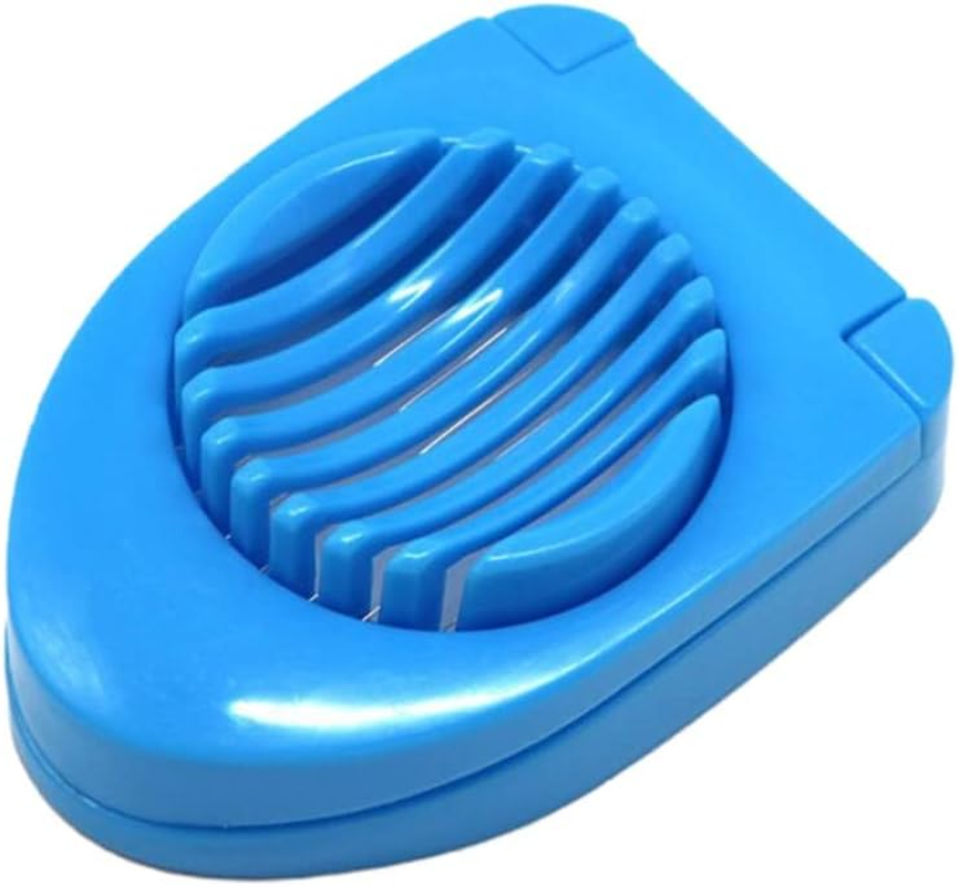 Ezonedeal Egg Slicer with Stainless Steel Wires Perfect Boilled Egg Also Used for Strawberries, Boiled Potatoes or Mozzarella Balls (Blue)