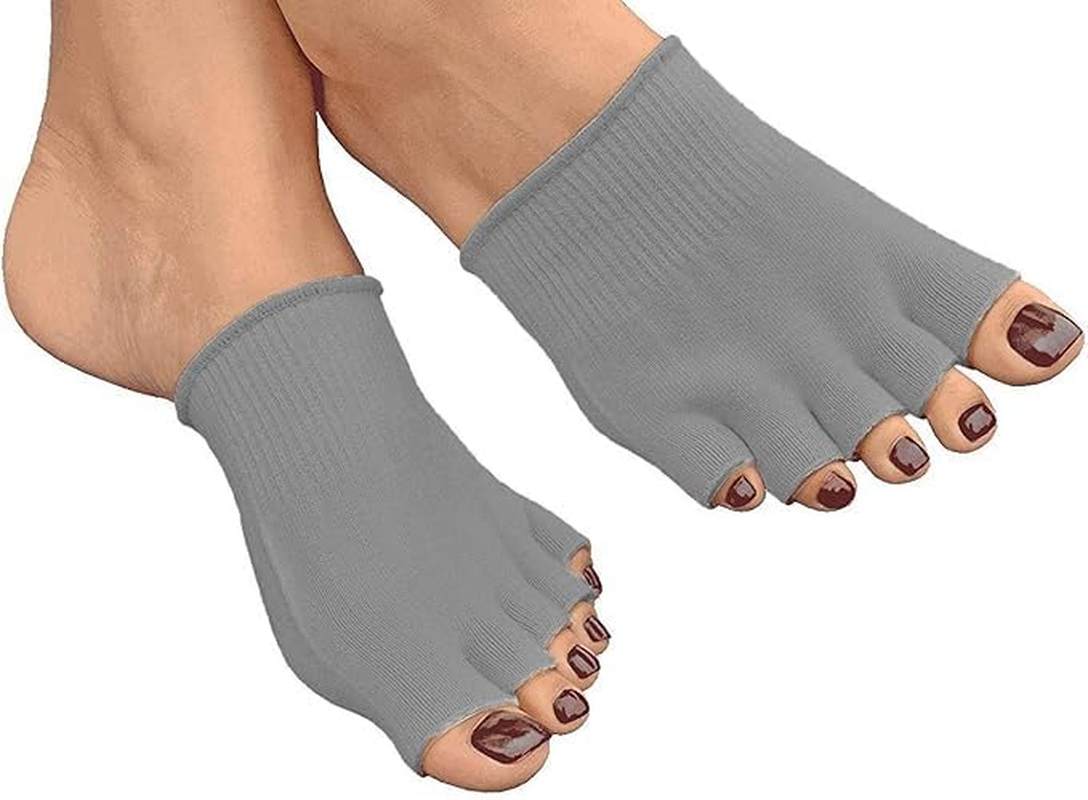 Toe Gel-Lined Alignment Socks (1 Pair) Toes Separator Spacer Stretch Tendon Pain Relief image number 1