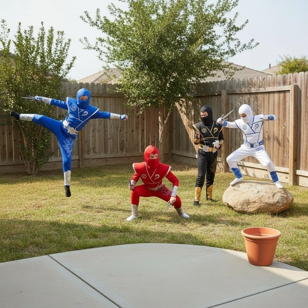 Morph White Ninja Costume for Boys Halloween Costumes for Boys Ninja Kids Costumes Ninja Outfit Kids image number 3