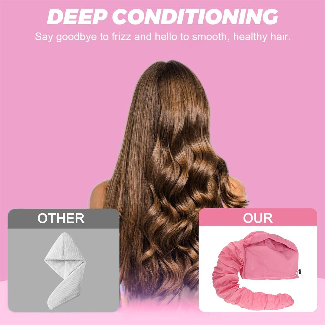 PNPGDYK Attachment for Hair Dryer, Helmet Drying Cap for Hair, Hair Dryer with Elastic Band for Hair Dryer Hood Attachment, for Women and Girls, Wet, Thick Hair image number 2