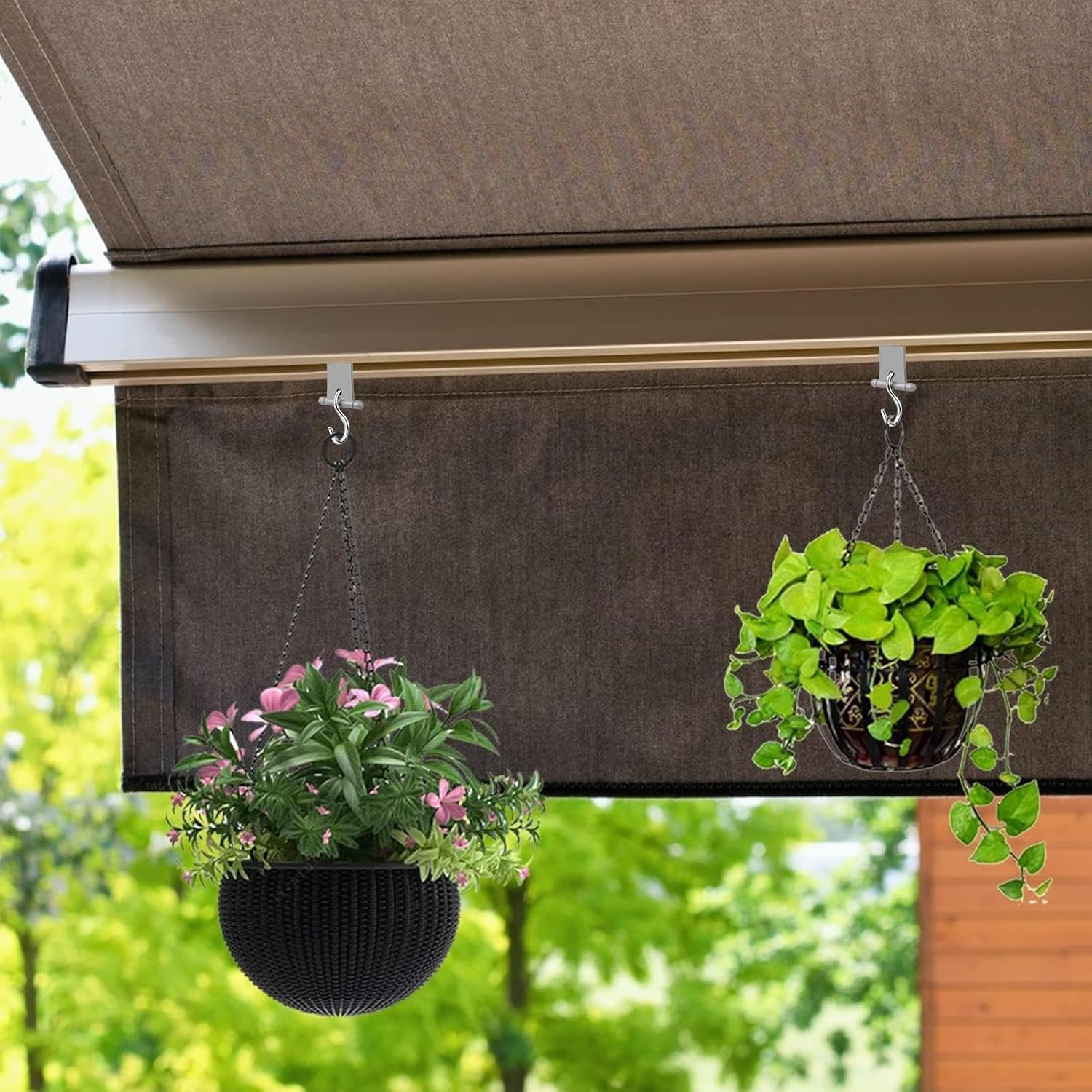 16, Metal Awning Hooks Set, Awning Hanger S Hooks, Camping Tent Awning Hooks, Heavy Duty Camping Light Hangers Awning Accessory Hooks for Rv Canopy, Camping Tents image number 3