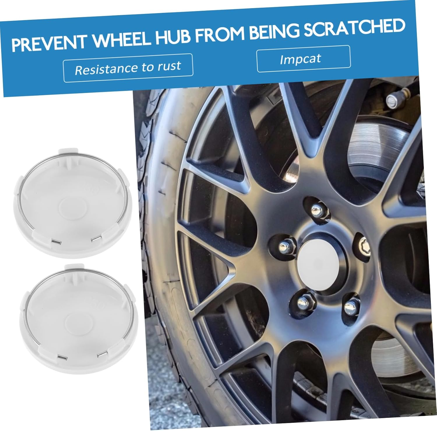 EXAOMBLE 4Pcs Automotive Hubcaps Car Wheel Hub Caps Hub Cover Center Cap Car Rim Modified Wheel Cover Rim image number 6