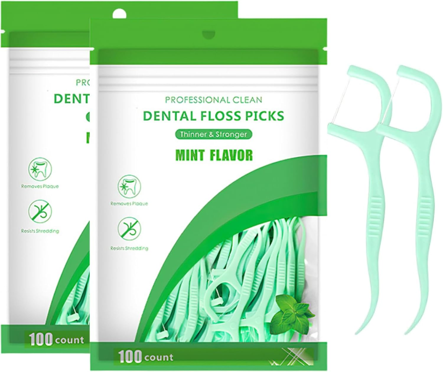 Dental Floss, Mint Toothpick Floss Picks,Teeth Stick,Tooth Picks,Teeth Cleaning, Deep Cleaning Teeth Stick Perfect for Dental Cleaning (100) image number 4