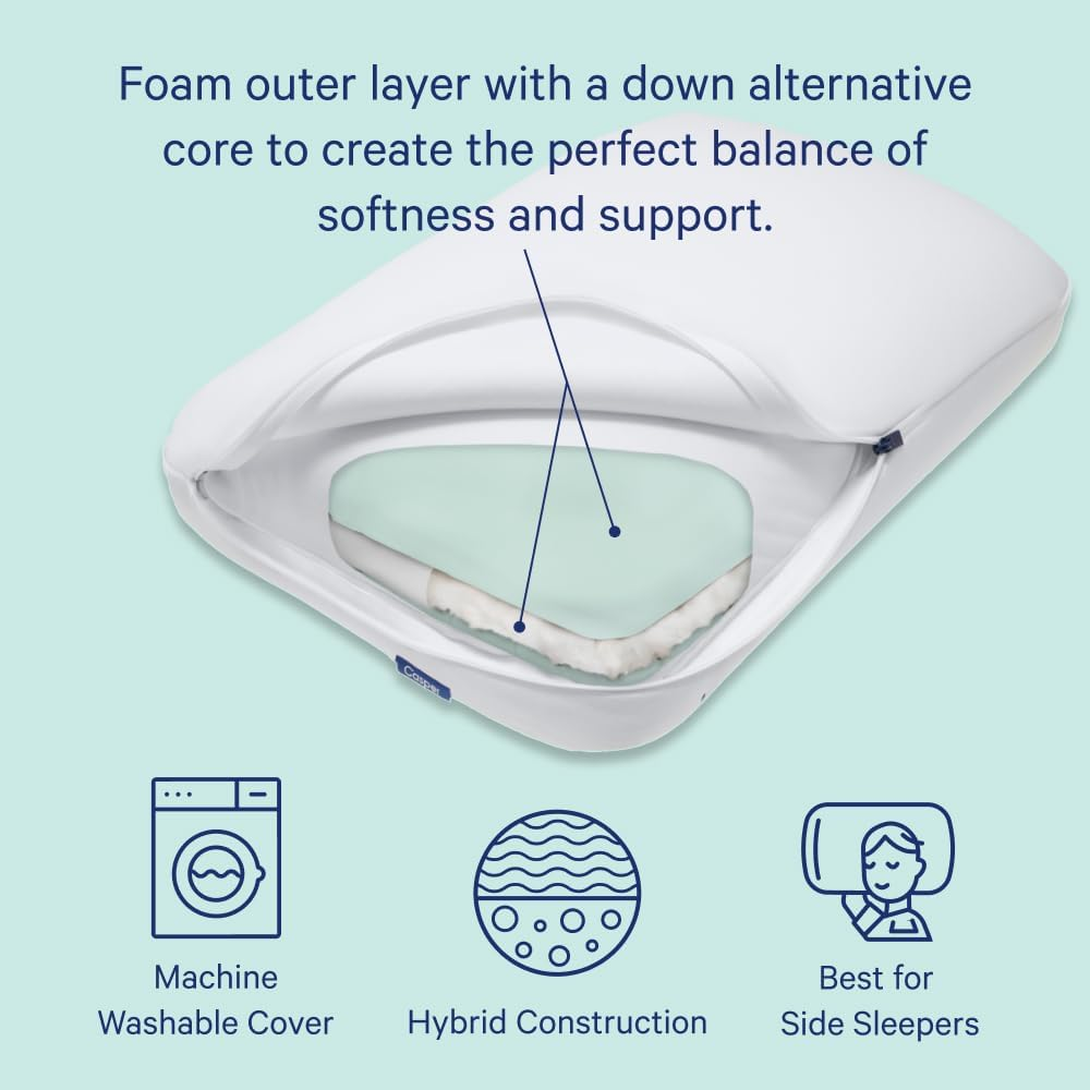 Casper Sleep Hybrid Pillow, King, White image number 3