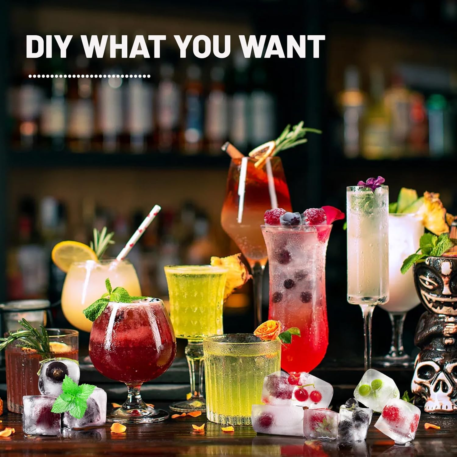 Ice Cube Trays Set of 3, Easy Release 15 Flexible Silicone Ice Cube Molds with Removable Lid Reusable Freezer Ice Trays Stackable for Whiskey, Baby Food (3, Blue+Grey+Pink)