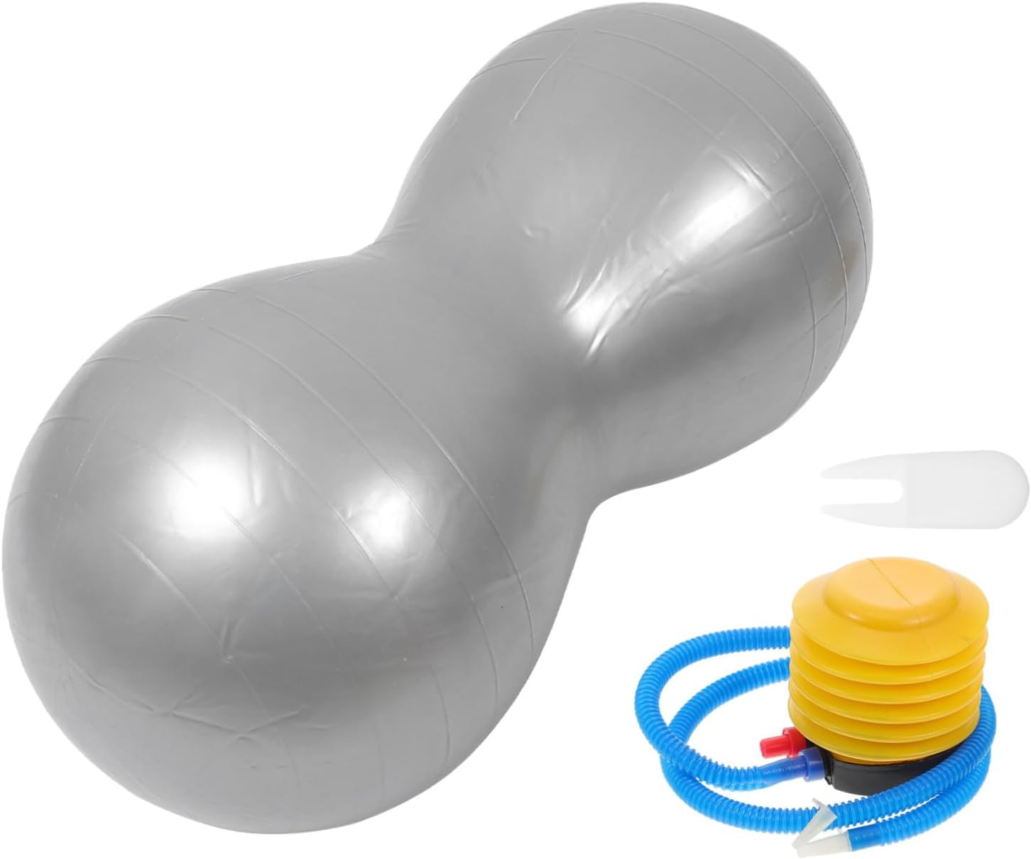 Ifundom Inflatable Peanut Yoga Ball Thickened Anti-Burst PVC Exercise Ball for Fitness Therapy Balance Stability Trainer Home Gym Workout with Inflator Pump image number 6