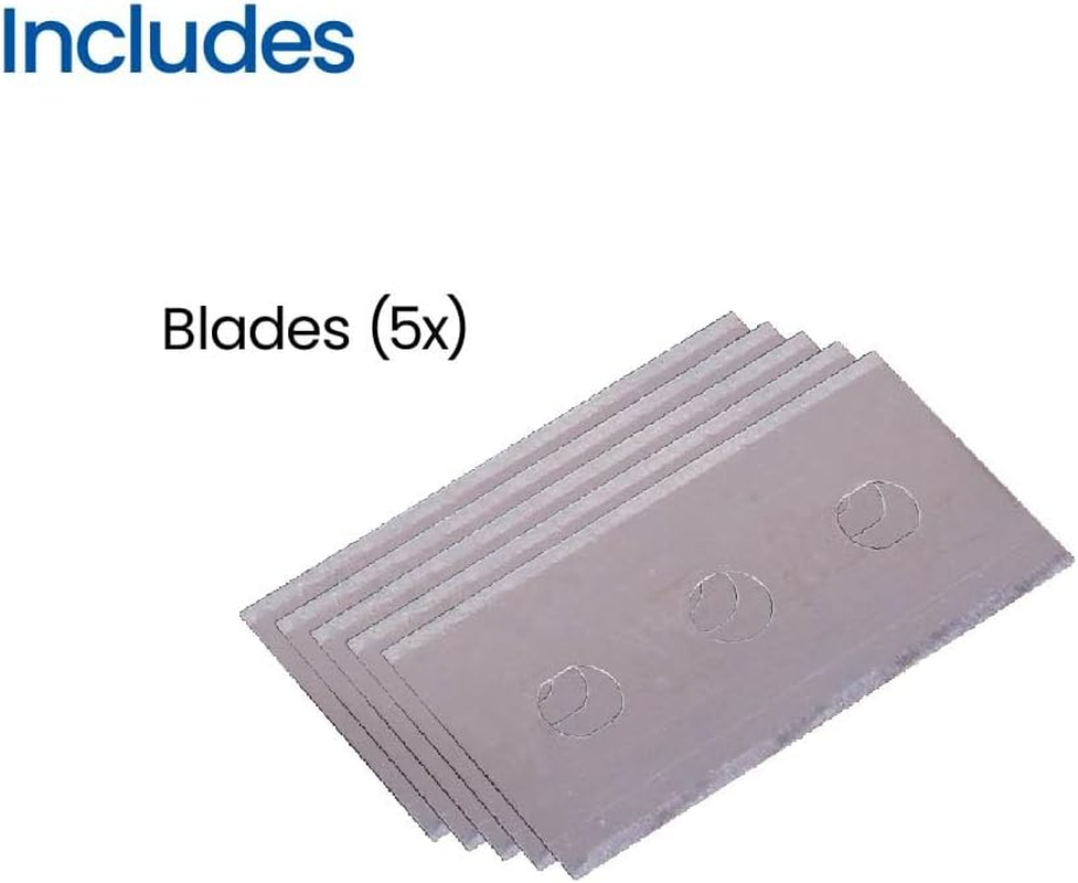 White Magic Cooktop Scraper Blade Refill 5 Pack, Replacement for White Magic Cooktop Scraper, 5 Replacement Steel Blades, Ideal for Ceramic Glass, Induction & Stainless Steel Cooktops image number 2