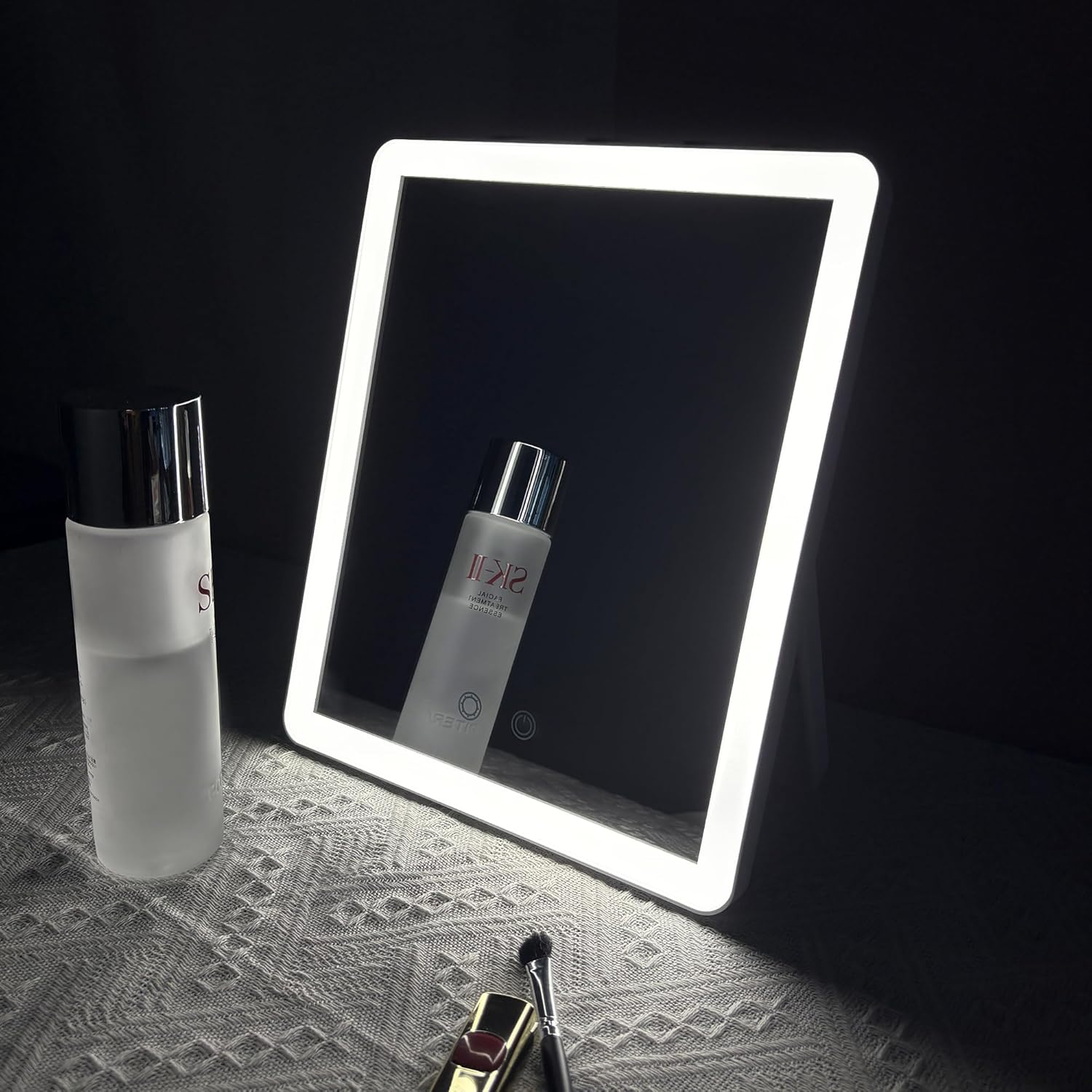 Vanity Mirror with Lights, 12" LED Makeup Mirror with Lights for Bedroom Tabletop Travel, Smart Touch Control 3 Colors Dimmable, 360&deg; Rotation image number 3