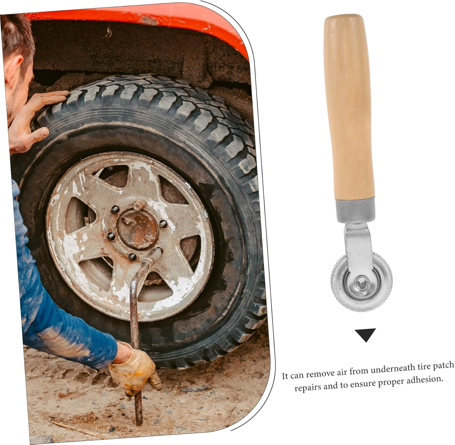 JUMPLAWN Tire Repair Kit Installation Rolling Tool Car Tire Repair Pressing Roller Automotive Accessories Quality Material image number 2