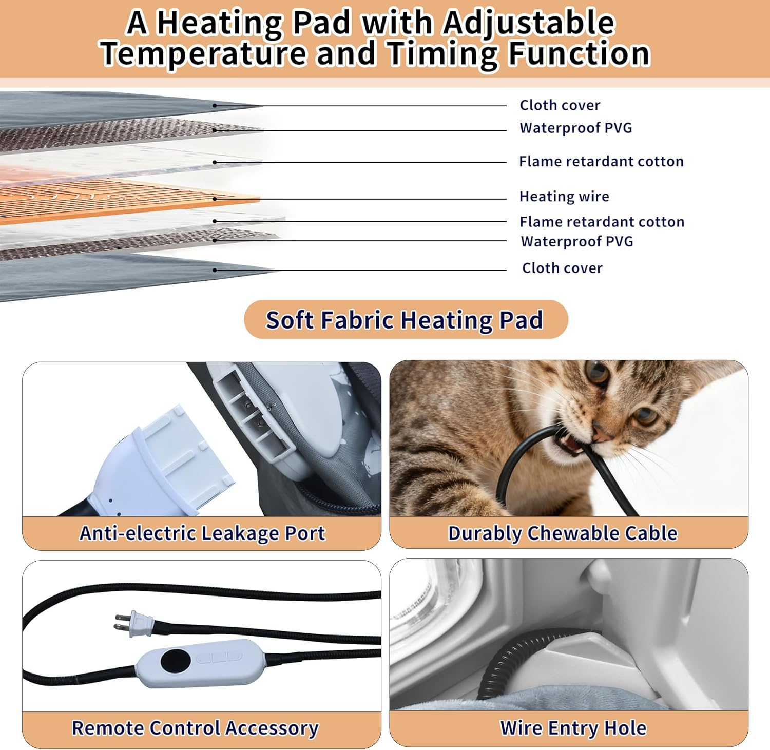 Plastic Cat House Outdoor Heated Pad - Feral Cat Houses with Escape Door, Waterproof Outdoor Cat House for Feral Cats, outside Cat Shelter for Small Pet, Assemble Easily image number 6