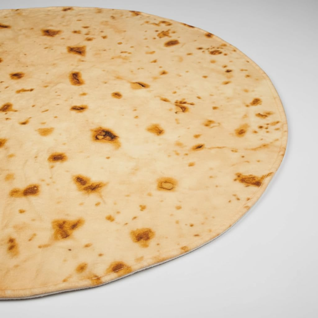 Flannel Burrito Blanket Set for Newborn Baby &ndash; Soft Breathable 86 Cm Lightweight Baby Swaddle Blanket with Realistic Tortilla Print