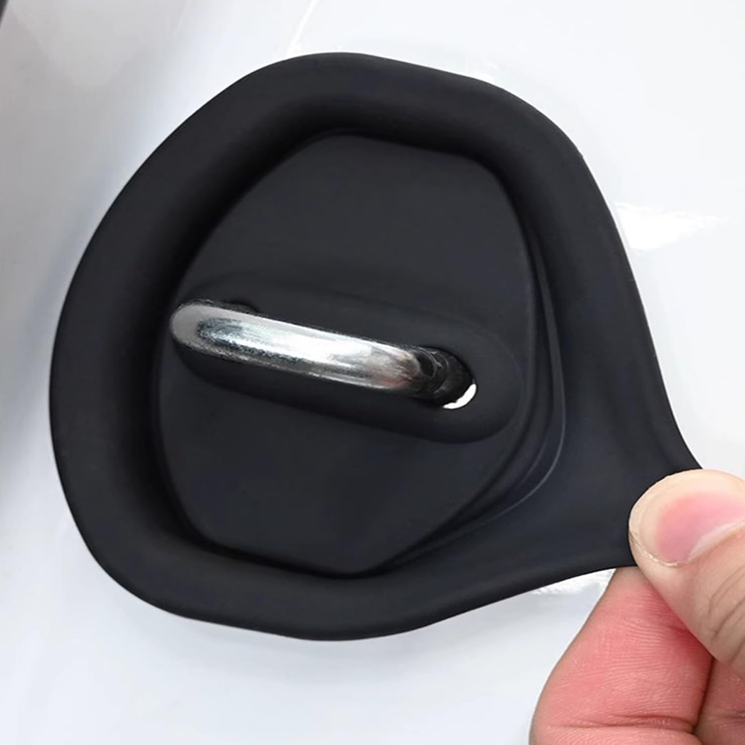 Roczential 4PCS Silicone Door Latch Guard Universal Car Door Lock Cover Protector for Dustproof Noise Reduction Scratch Prevention Durable Soft Silicone Car Interior Accessories image number 5