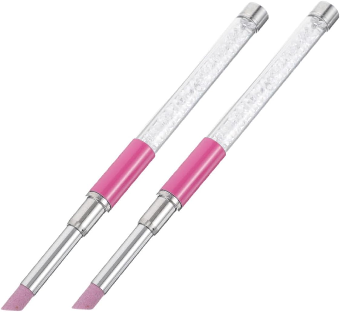 Healeved 2Pcs Nail Polishing Pen for Manicure Cuticle Remover Nail Buffer Tool Multi-Function Sanding Pen for Home Salon Use image number 1