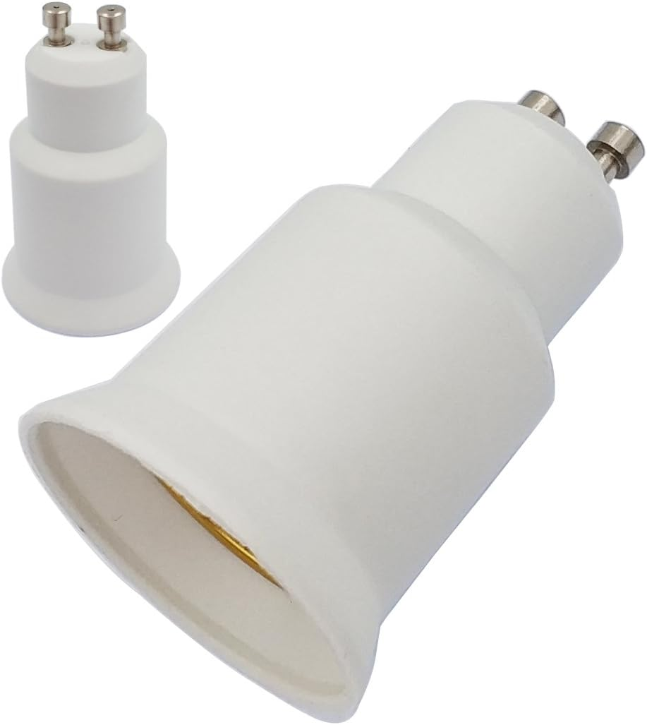 E-Simpo&reg; 6-Pack GU10 to E26/E27 Adapter, Lamp Base Converter, Holder Adapter - Install E26/E27 Lamps into GU10 Socket image number 4
