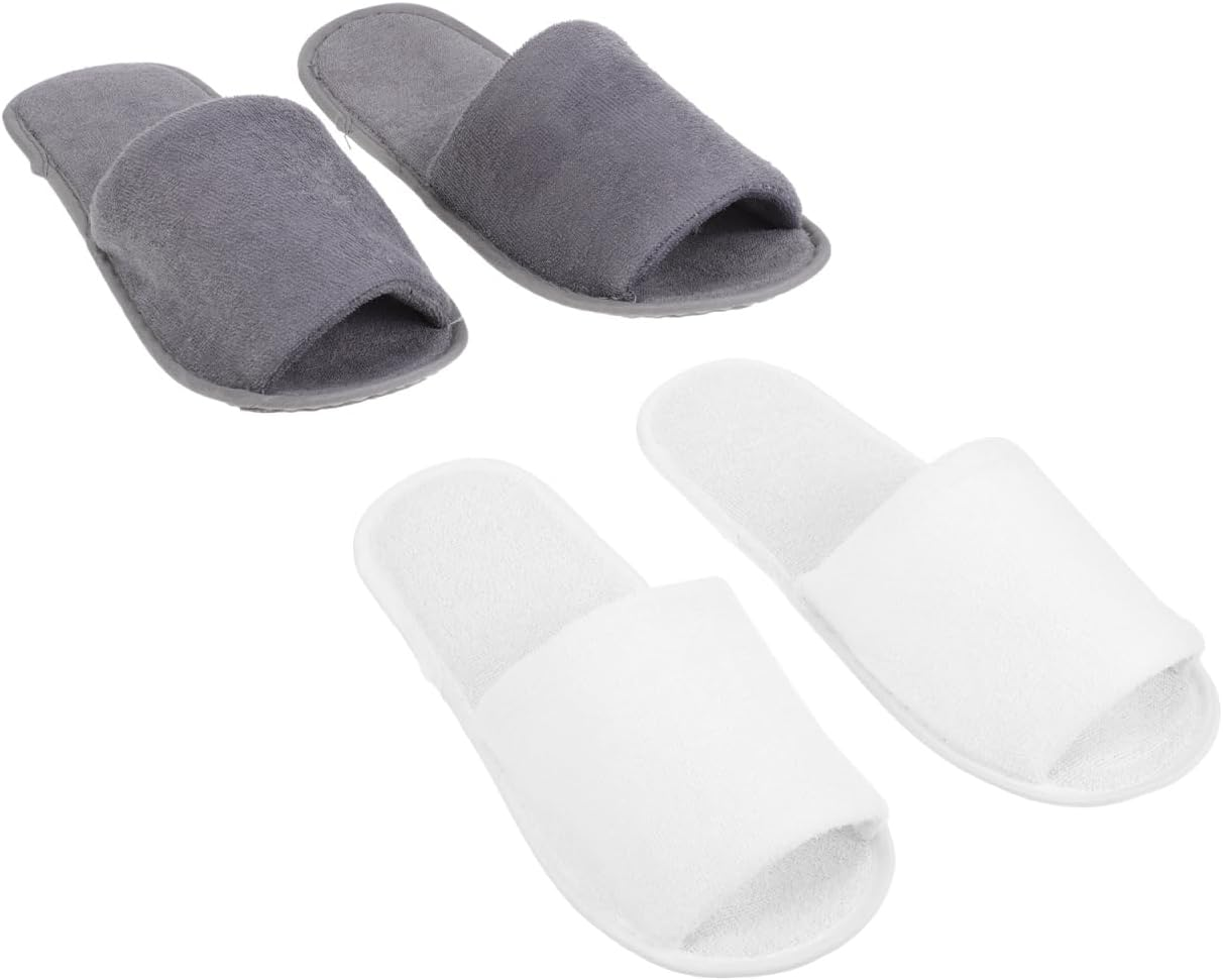 LIFKOME 2 Pairs Folding Travel Slippers - Portable Non-Slip Lightweight Soft Bottom Indoor Slippers Home Hotel Supplies for Men and Women image number 6