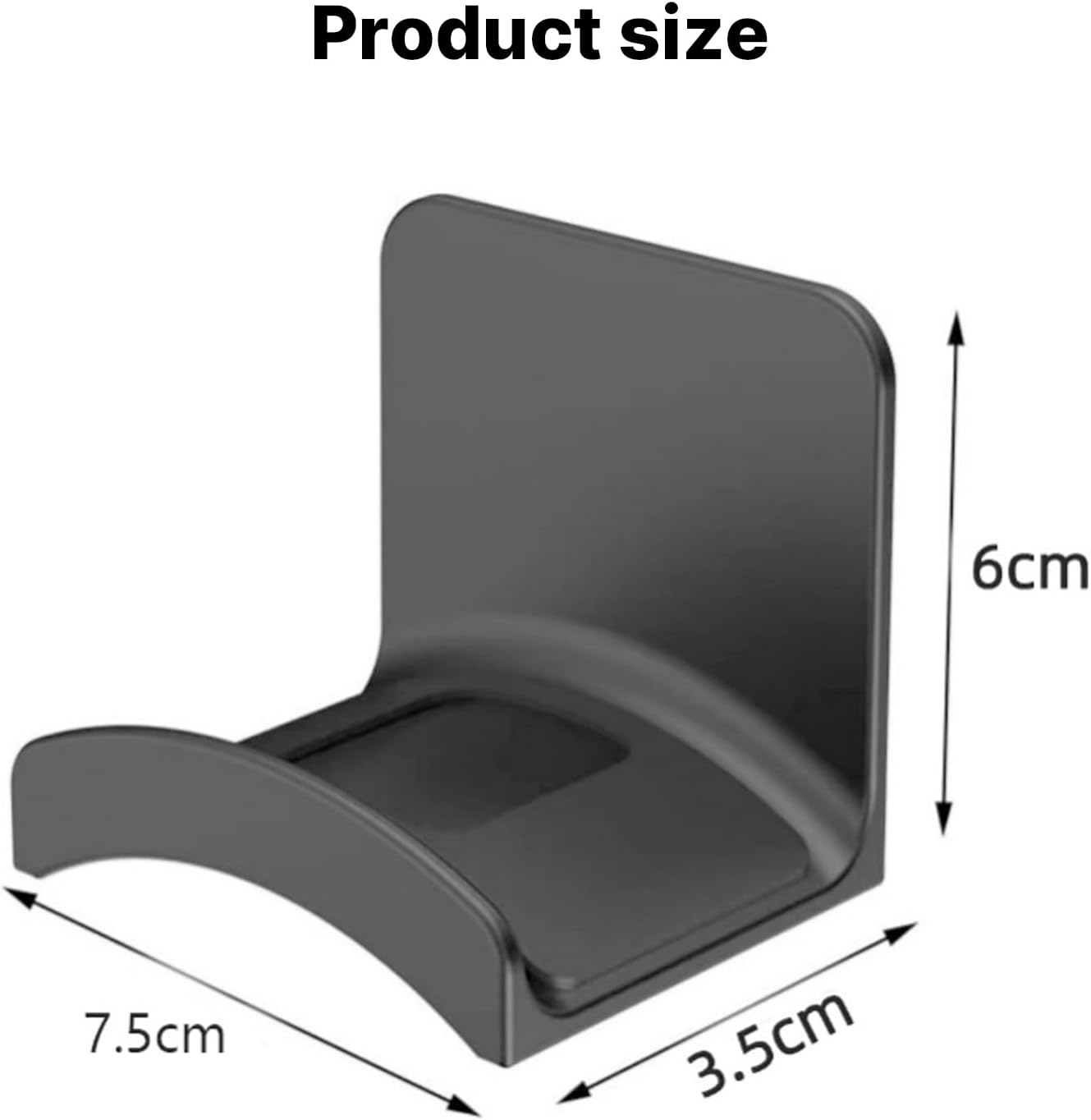 Universal Headphone Stand Holder &ndash; Adhesive Headset Hanger Hook for Wall & under Desk Mount &ndash; Fits Beats, Sony, Bose, JBL, Gaming Headphones & Controllers &ndash; Black (2 Pack) image number 6