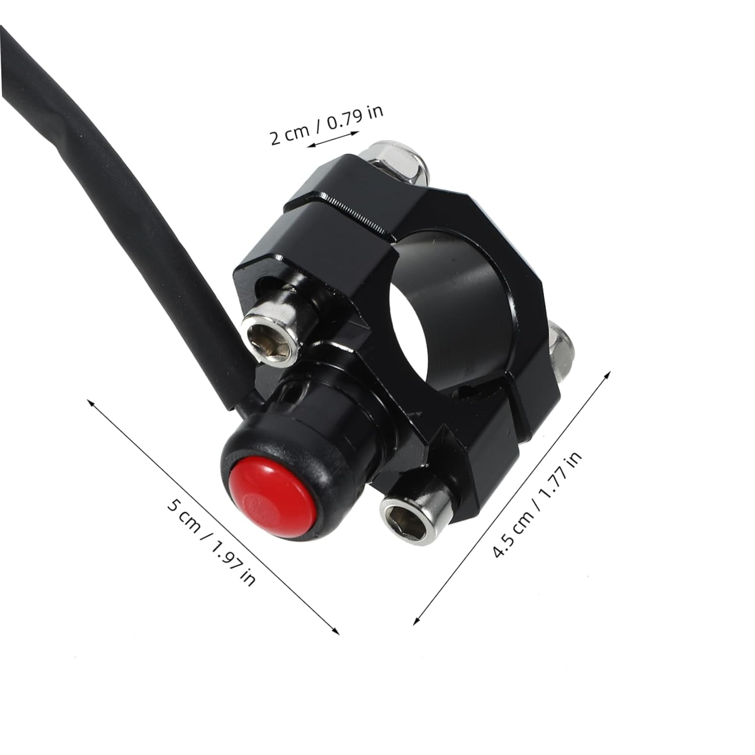 Mikinona Replacement Motorcycle Ignition Coil Switch with Horn Function CNC Start Button for Offroad Motorcycles Durable Reliable for Engine Performance Enhancement
