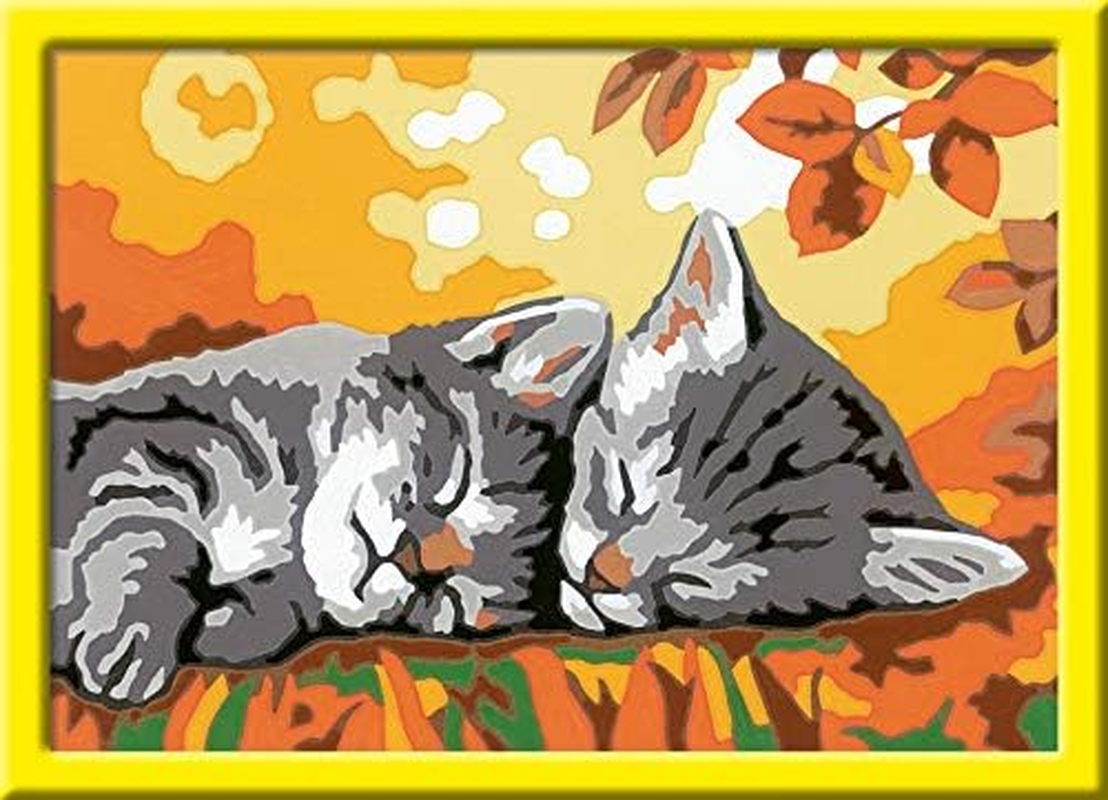 Ravensburger Malen Nach Zahlen 28696 - K&auml;tzchen Im Herbst - Kinder Ab 9 Jahren image number 4