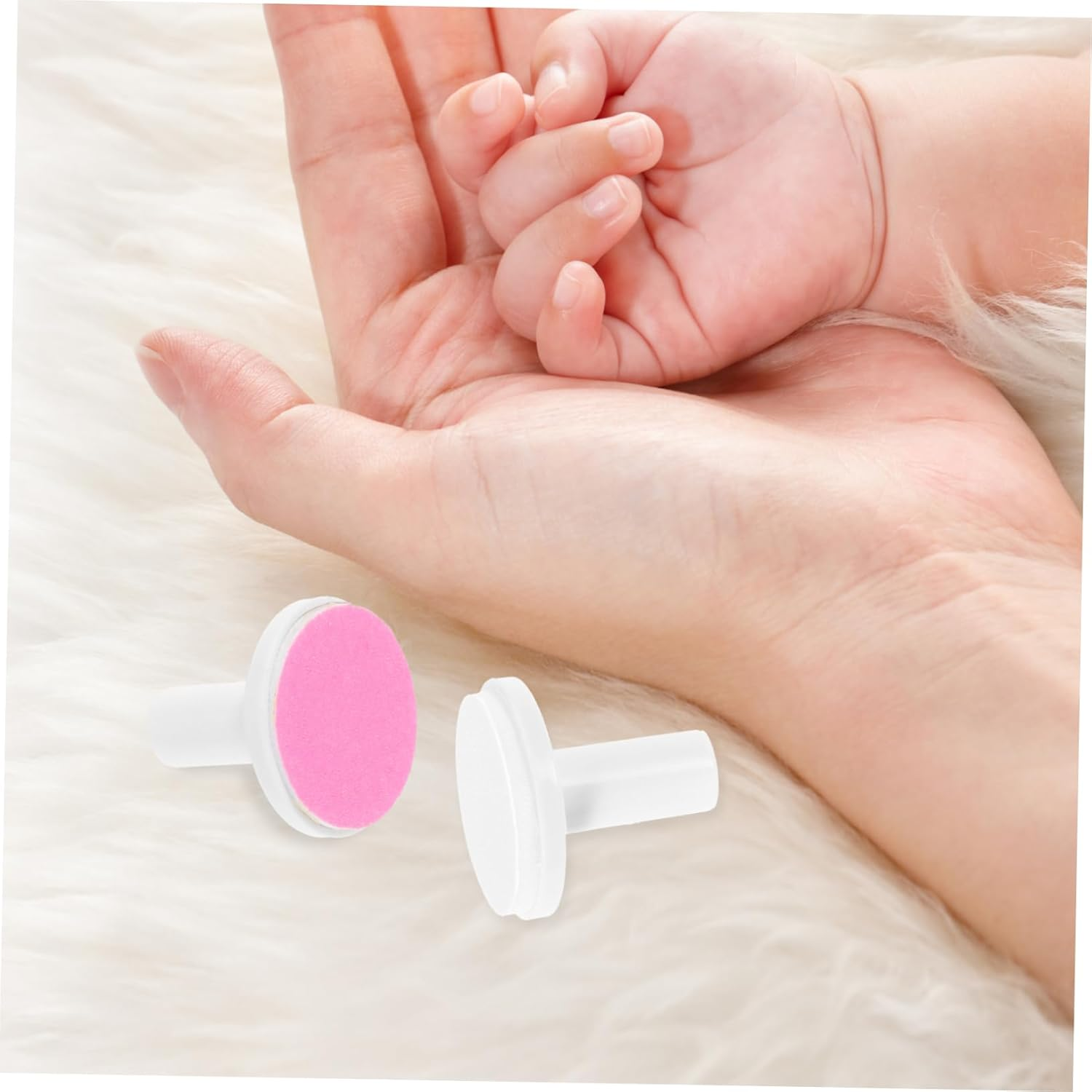 IWOWHERO 6Pcs Universal Nail Grinding Replacement Heads Fine Nail Polish Grinding Heads for Safe Electric Nail File Replacement image number 1