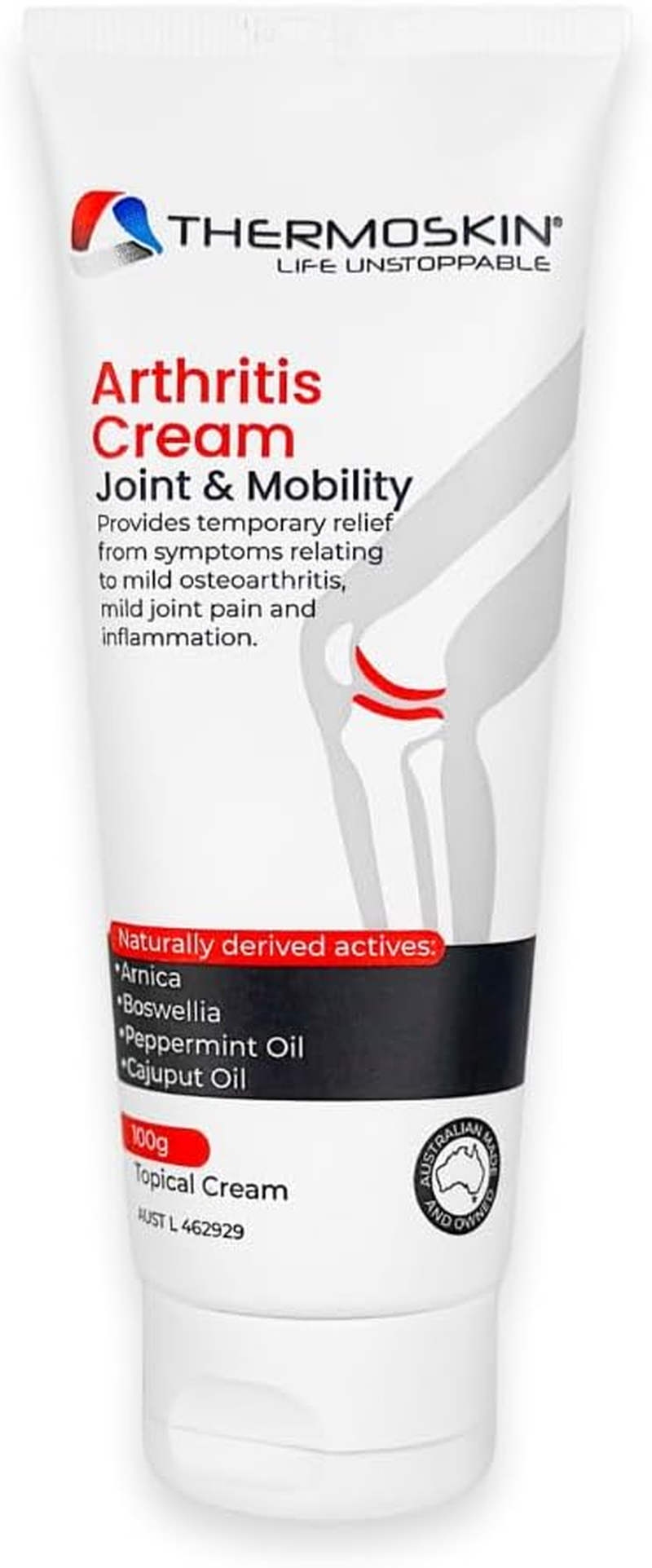 Thermoskin Arthritis Cream 100 G &ndash; Natural Arthritis Pain Relief Cream - Helps Reduce Joint Pain, Stiffness & Swelling, Supports Mobility & Flexibility, Easy-Absorbing Topical Cream. Natural Active Ingredients for Mild Osteoarthritis & Joint Inflammation. image number 5