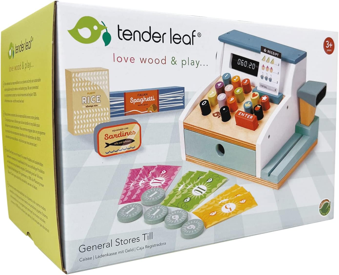 Tender Leaf Toys General Stores Till - Pretend Play Shopping Cash Register for Children Ages 3+ image number 6