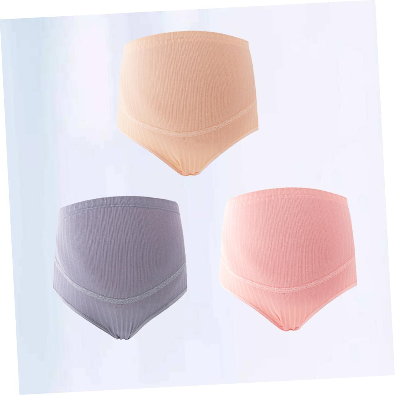 Baluue 3Pcs High Waist Maternity Underwear Cotton Comfortable Pants for Pregnant Women Postpartum Belly Support Random Color image number 4
