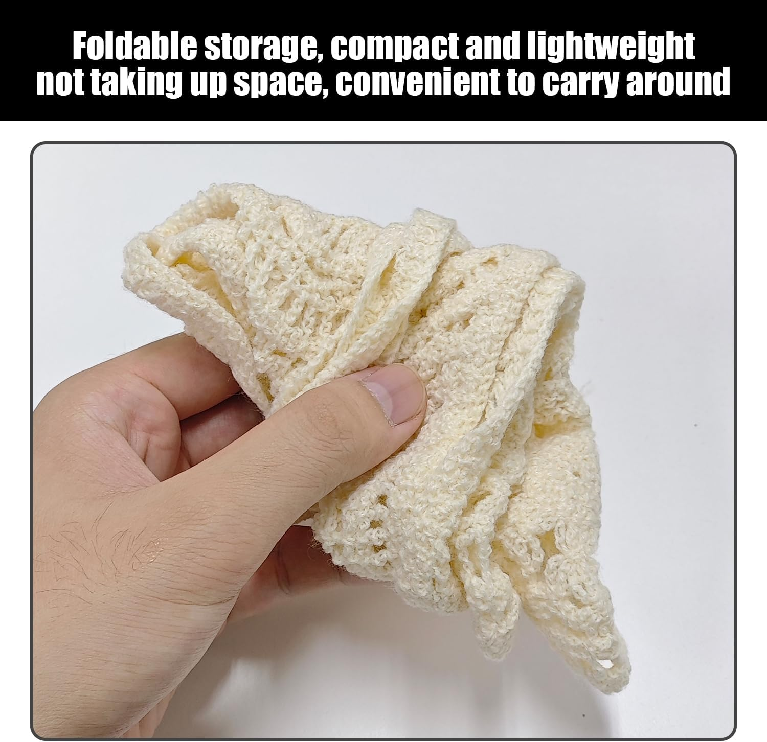 Pack of 2 Headscarves with Hollow Flowers, Hand Knitted Headscarves, Fashionable Elastic Hair Bands, Summer Holiday Hair Accessories, Clothing to Wear with Accessories image number 2