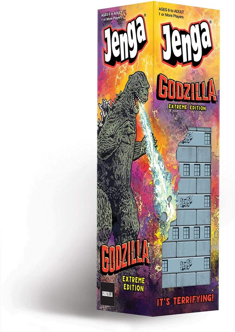 Jenga: Godzilla Extreme Edition | Based on Classic Monster Movie Franchise | Collectible Game with Unique Gameplay Featuring Movable Godzilla Piece image number 1