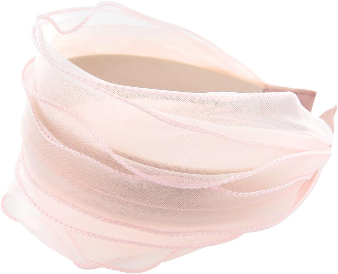 Axy Wide Headband in Fashionable Design Headband Vintage Hair Accessories Women'S Headband HRM2 (Beige) - Beige image number 5