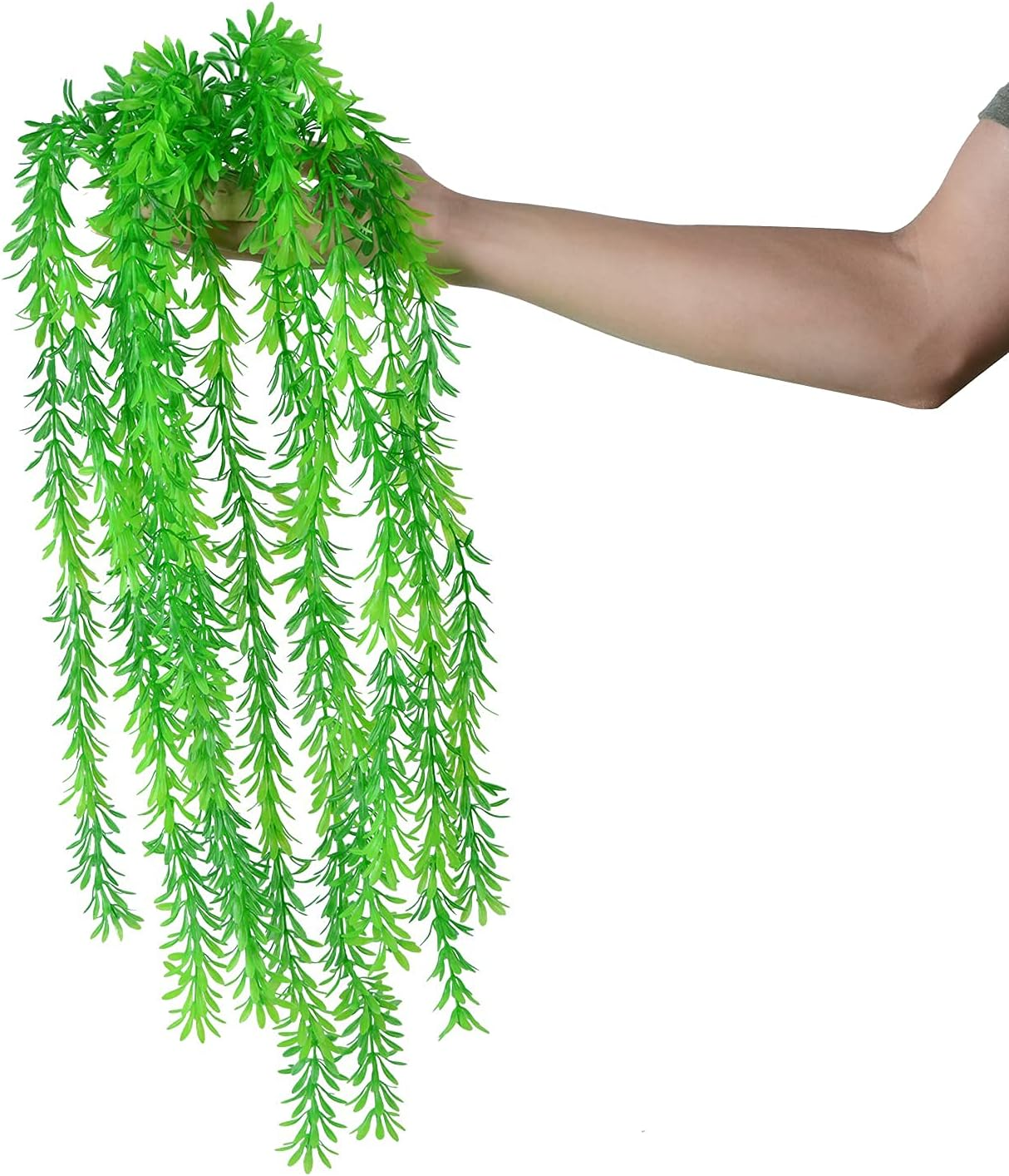 Saim 60Cm Green Leaves Emulational Aquatic Plastic Plant for Fish Tank Aquarium image number 3