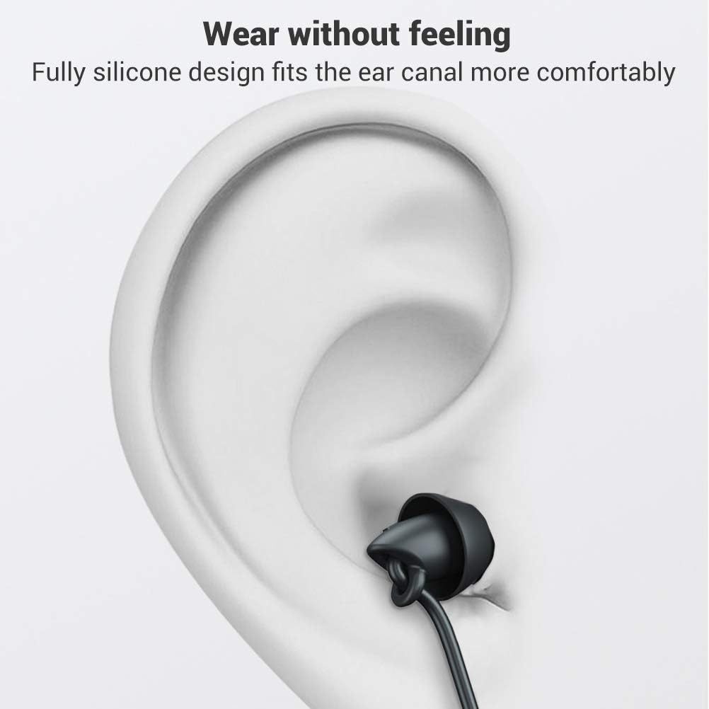 Generic Skin-Friendly Silicone in Ear Earphones Stereo Sleeping Earbuds Noise Cancelling Wired Headset for MP3 Phones, Hifi Sound Quality for Relaxation (Black) image number 5