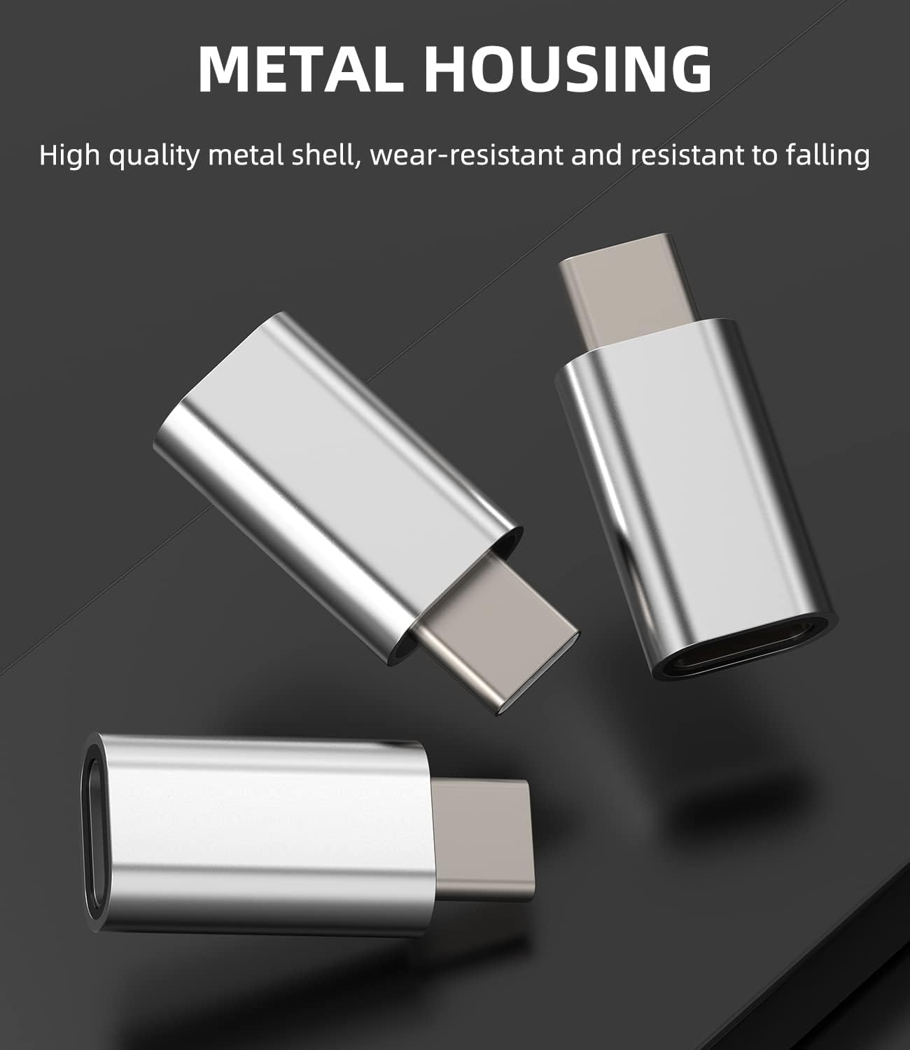 USB C to Lightning Adapter Female to Male (3 Pack) for Iphone 16 15 Pro Max for Apple Charging Cable Type C Adaptor Compatible for Samsung Connector for Ipad Data Transfer Charger Plug Lighting Port image number 2