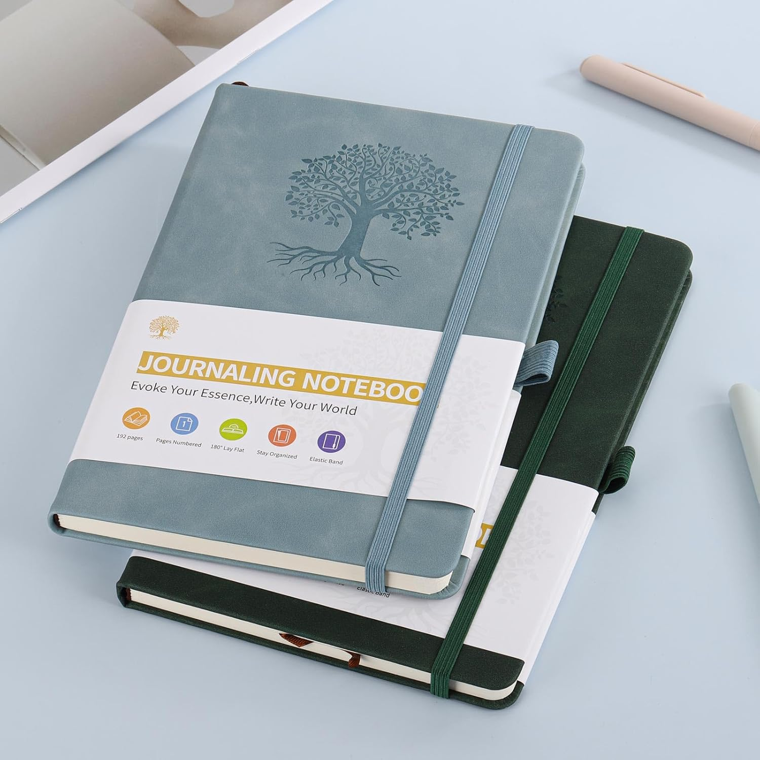 2 PCS A5 Lined Journal Notebook, Hardcover Blank Journal Notebook for Work Notes, Study, Journaling Writing, Office