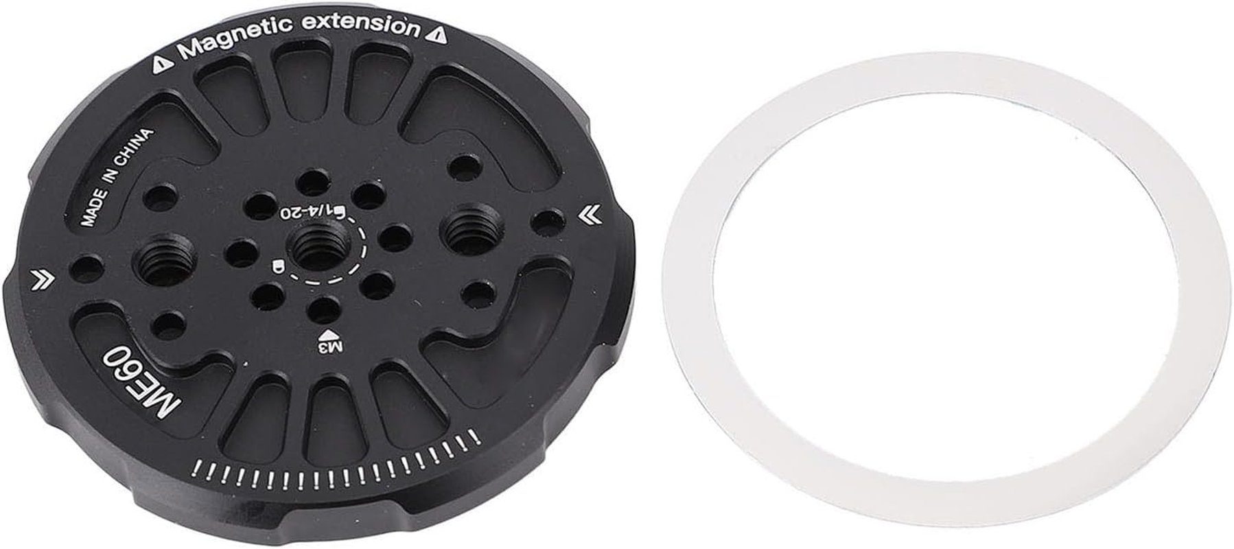 Magnetic Phone Tripod Mount Adapter - Universal Compatible with Phone 16/15/14/13/12 Series, 1/4" Screw Hole for Tripod/Selfie Stick, Aerospace Aluminum Alloy Magnets Phone image number 6