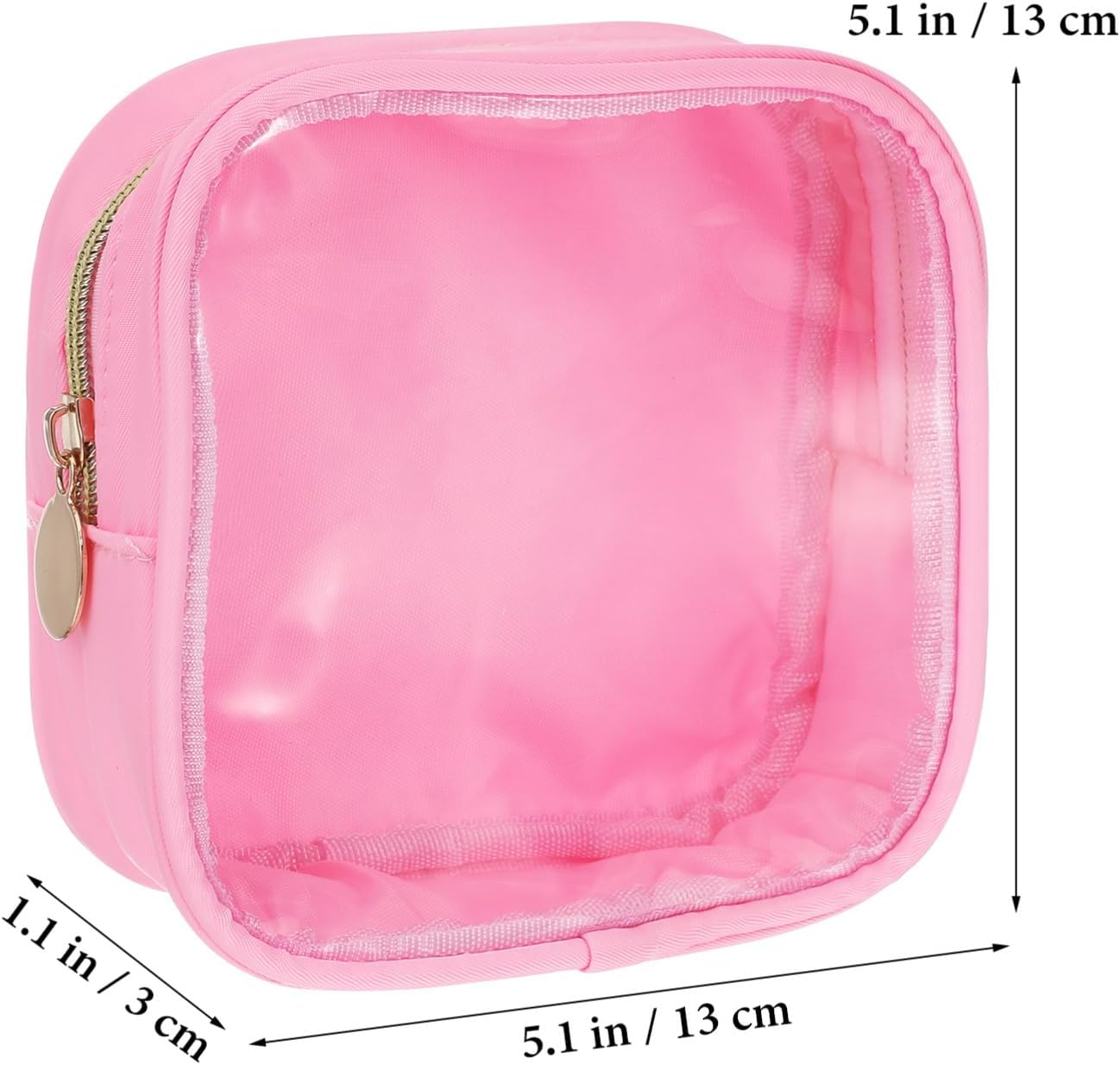 DDPOND Mini Clear Makeup Pouch Zipper Travel Cosmetic Bag for Skincare Earphones Durable Storage with Clear Front for Easy Access Toiletry Bag for Women Men